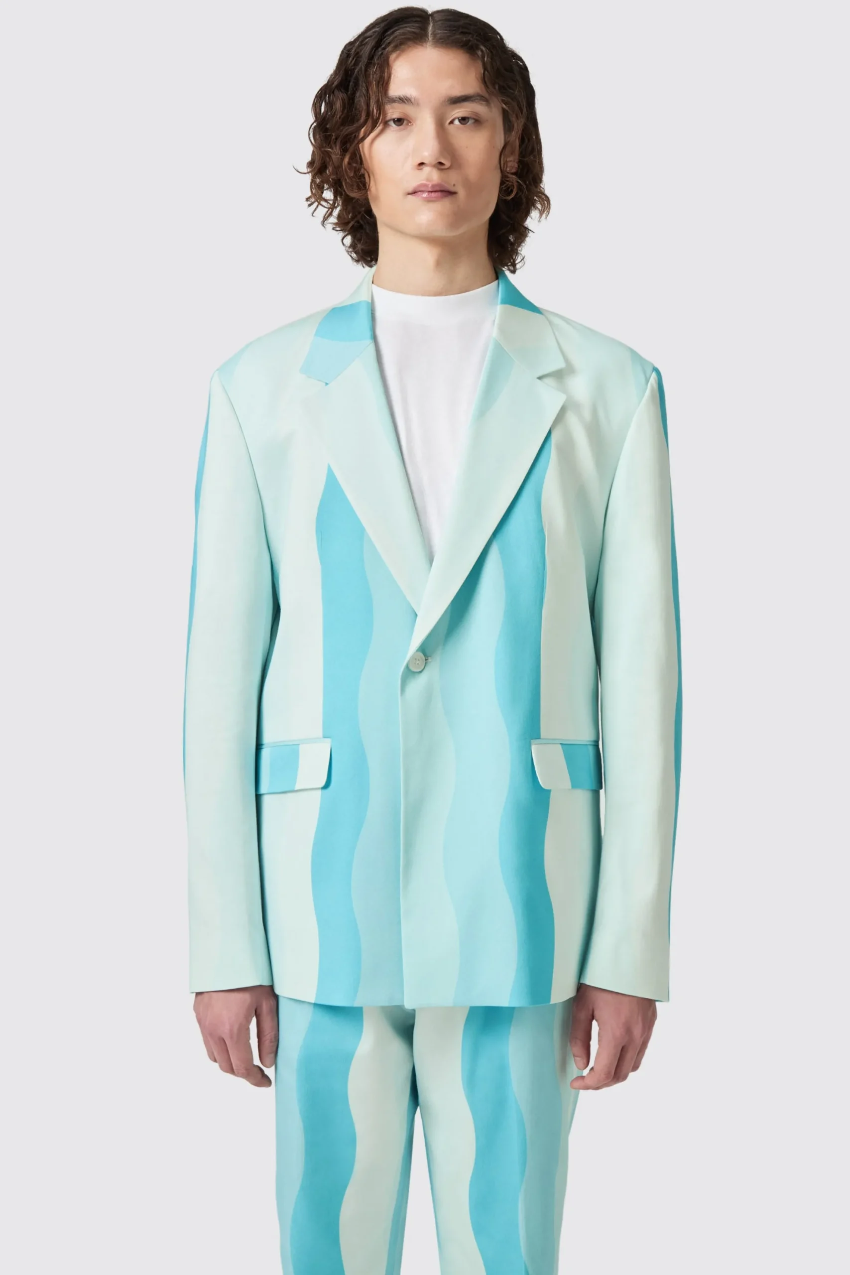 Twisted Tailor Alvaro Oversized Blue Cotton Jacket | Unisex