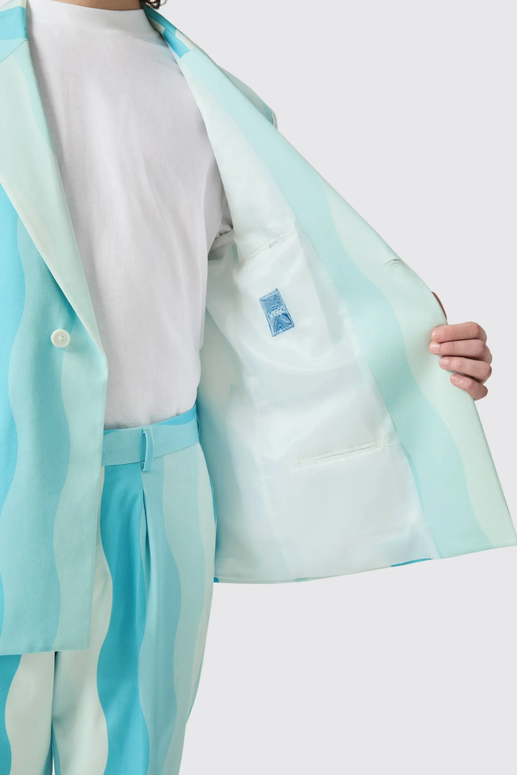 Twisted Tailor Alvaro Oversized Blue Cotton Jacket | Unisex