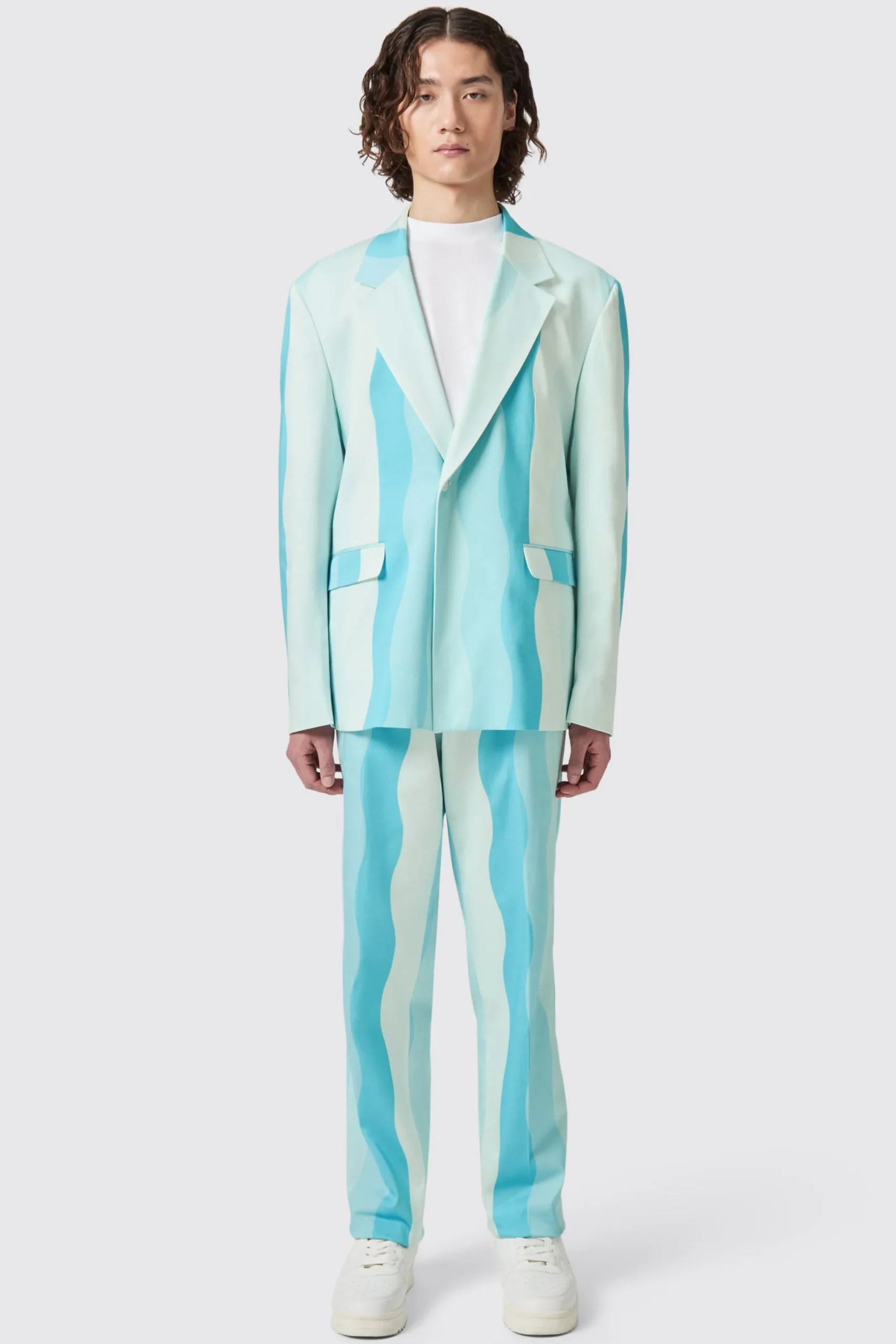 Twisted Tailor Alvaro Oversized Blue Cotton Jacket | Unisex