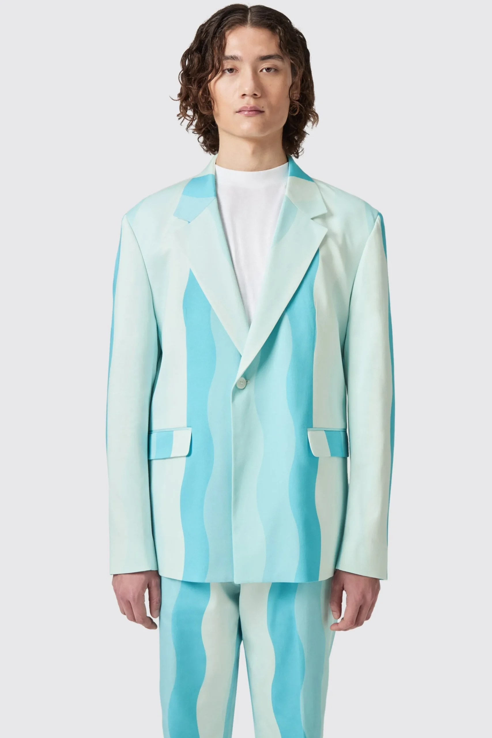 Twisted Tailor Alvaro Oversized Blue Cotton Suit | Unisex
