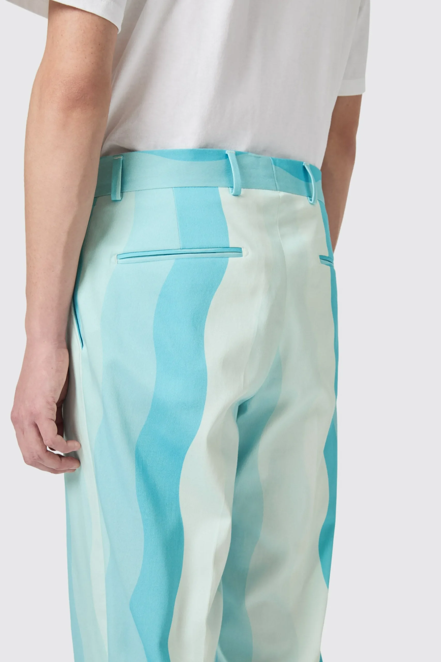 Twisted Tailor Alvaro Oversized Blue Cotton Trousers | Unisex