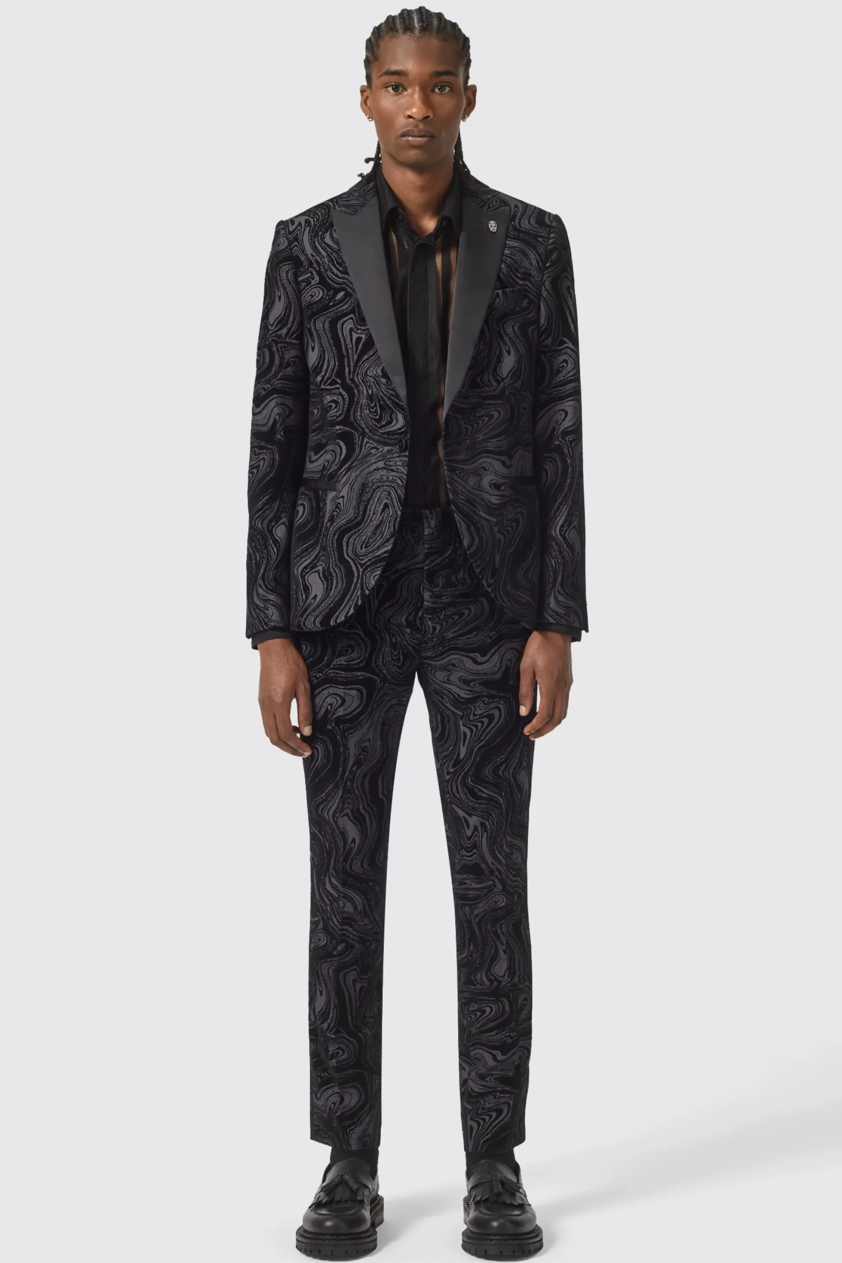 Twisted Tailor Angelou Slim Fit Black Jacket | Jackets·Party Jackets