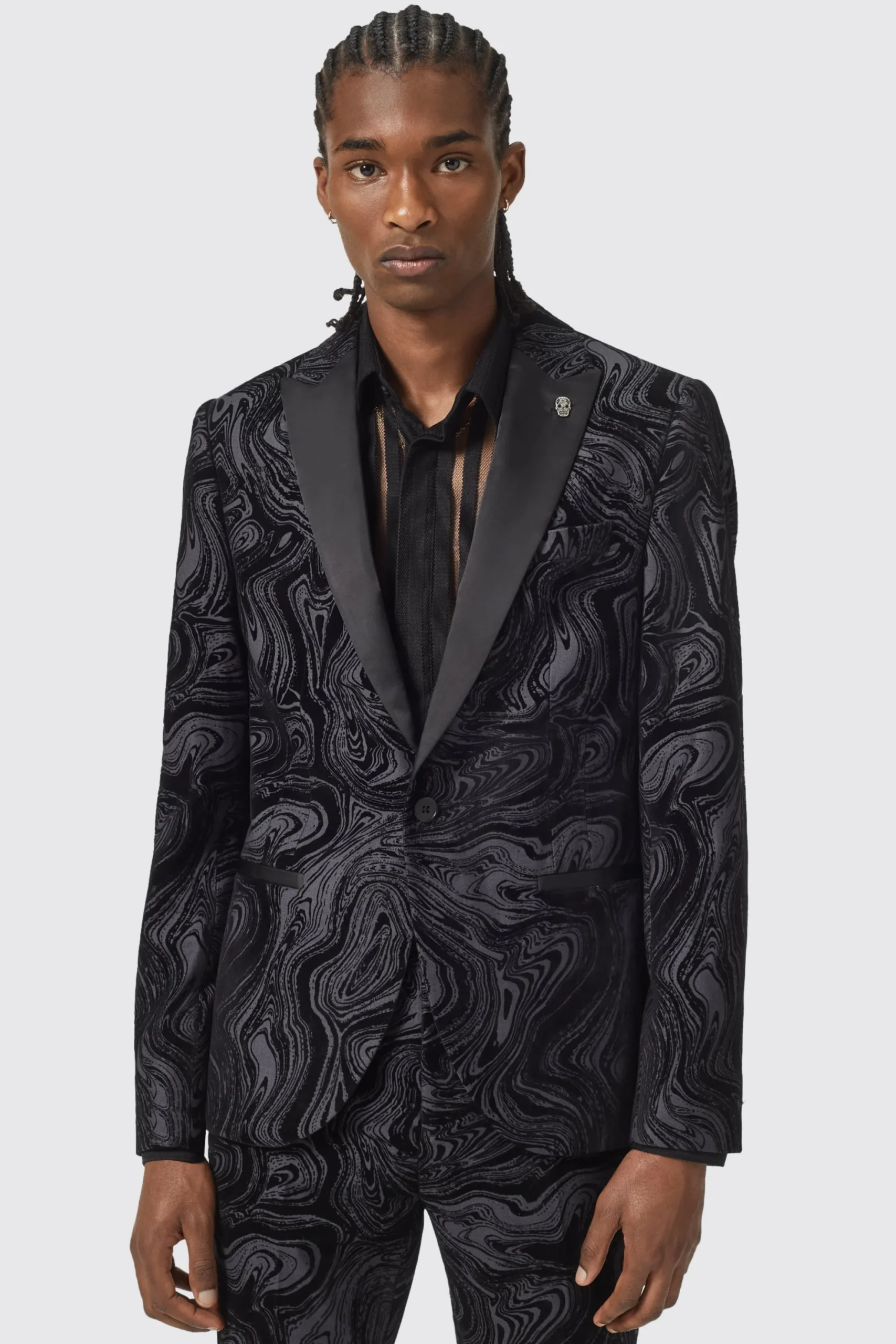 Twisted Tailor Angelou Slim Fit Black Suit | Occasion·Groomsmen Suits