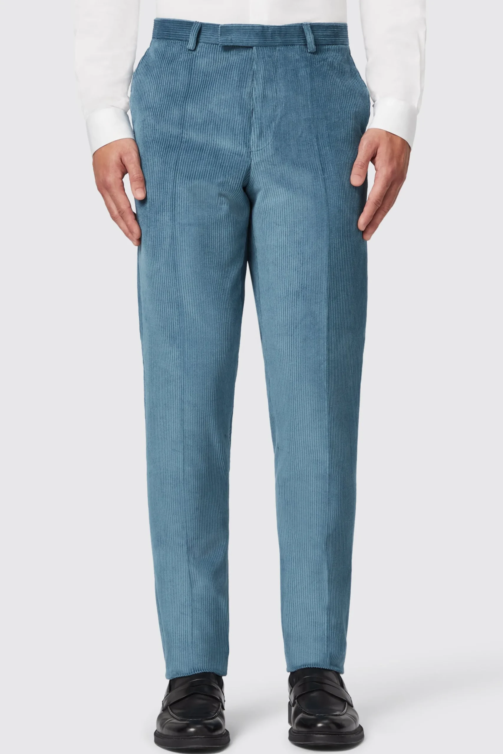 Twisted Tailor Aston Slim Fit Blue Corduroy Double Breasted Suit | Style·Plain Suits | Style·Double Breasted Suits