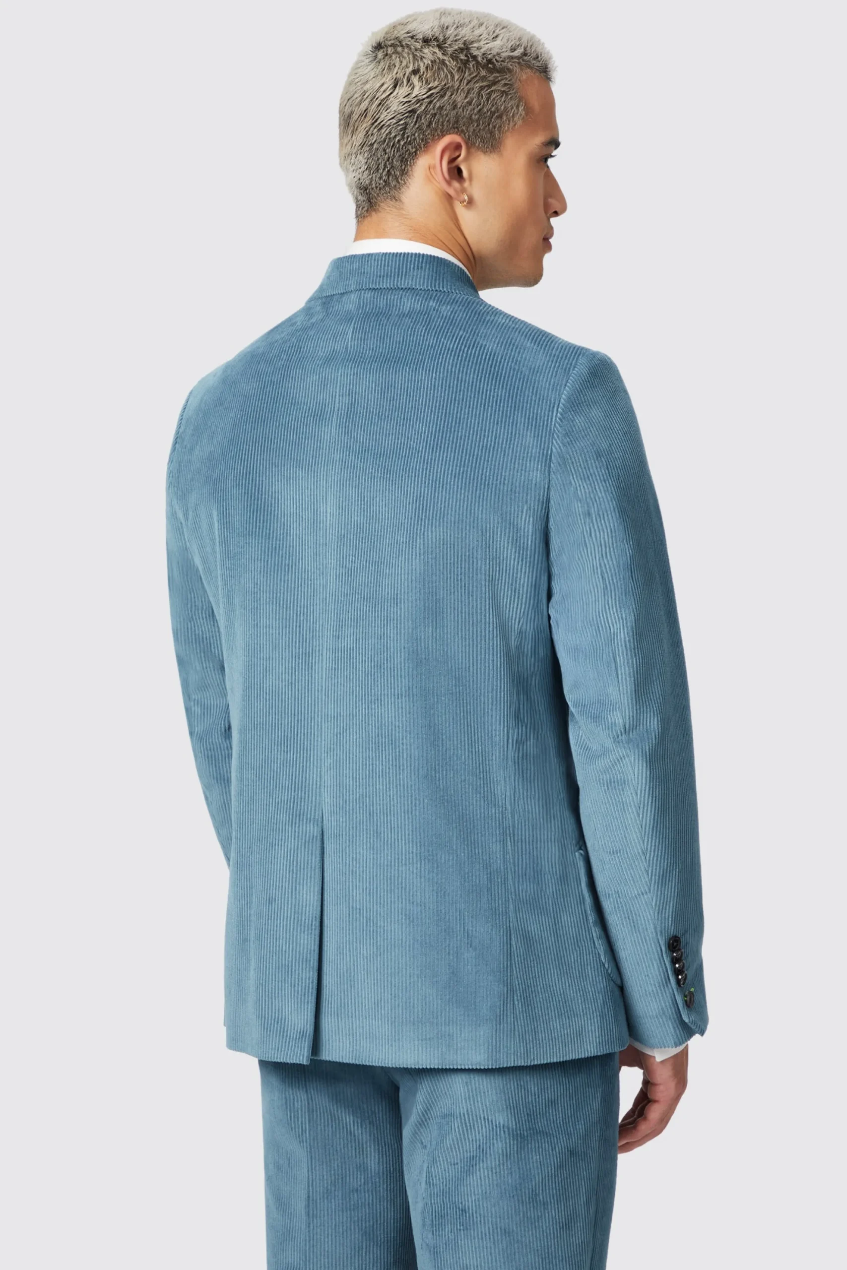Twisted Tailor Aston Slim Fit Blue Corduroy Double Breasted Suit | Style·Plain Suits | Style·Double Breasted Suits
