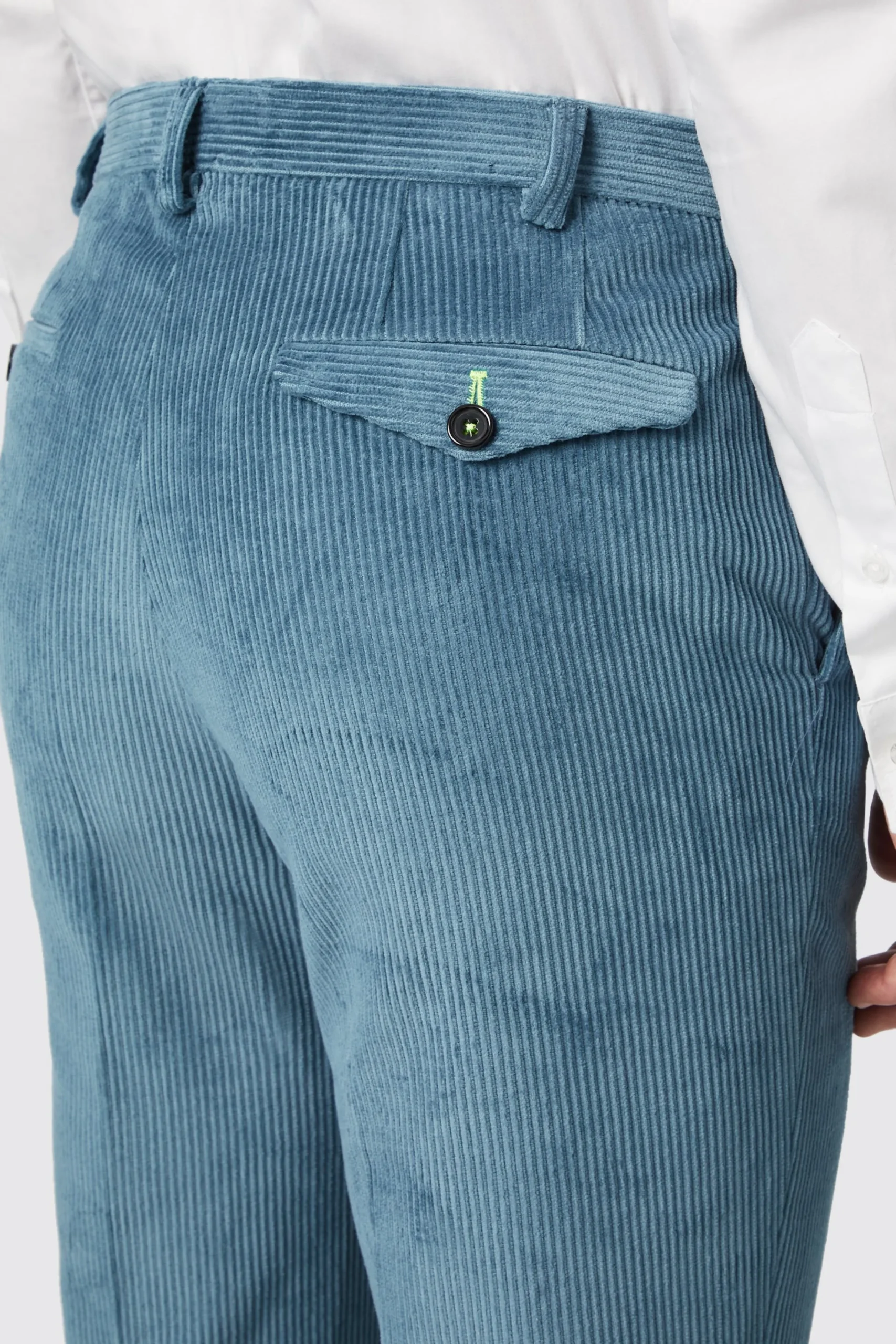 Twisted Tailor Aston Slim Fit Blue Corduroy Trousers | Trousers·Casual Trousers