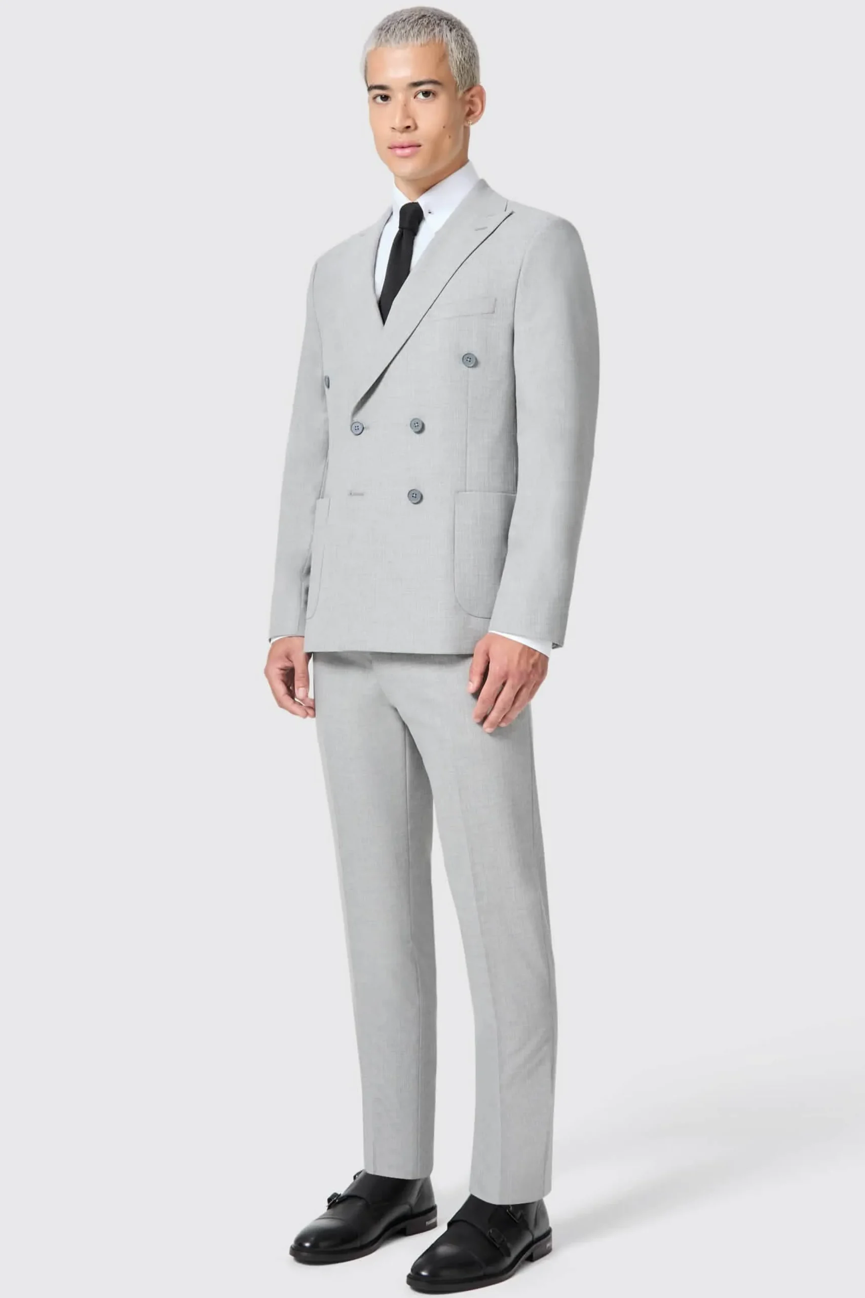 Twisted Tailor Atkinson Slim Fit Grey Double Breasted Jacket | Jackets·Work Jackets