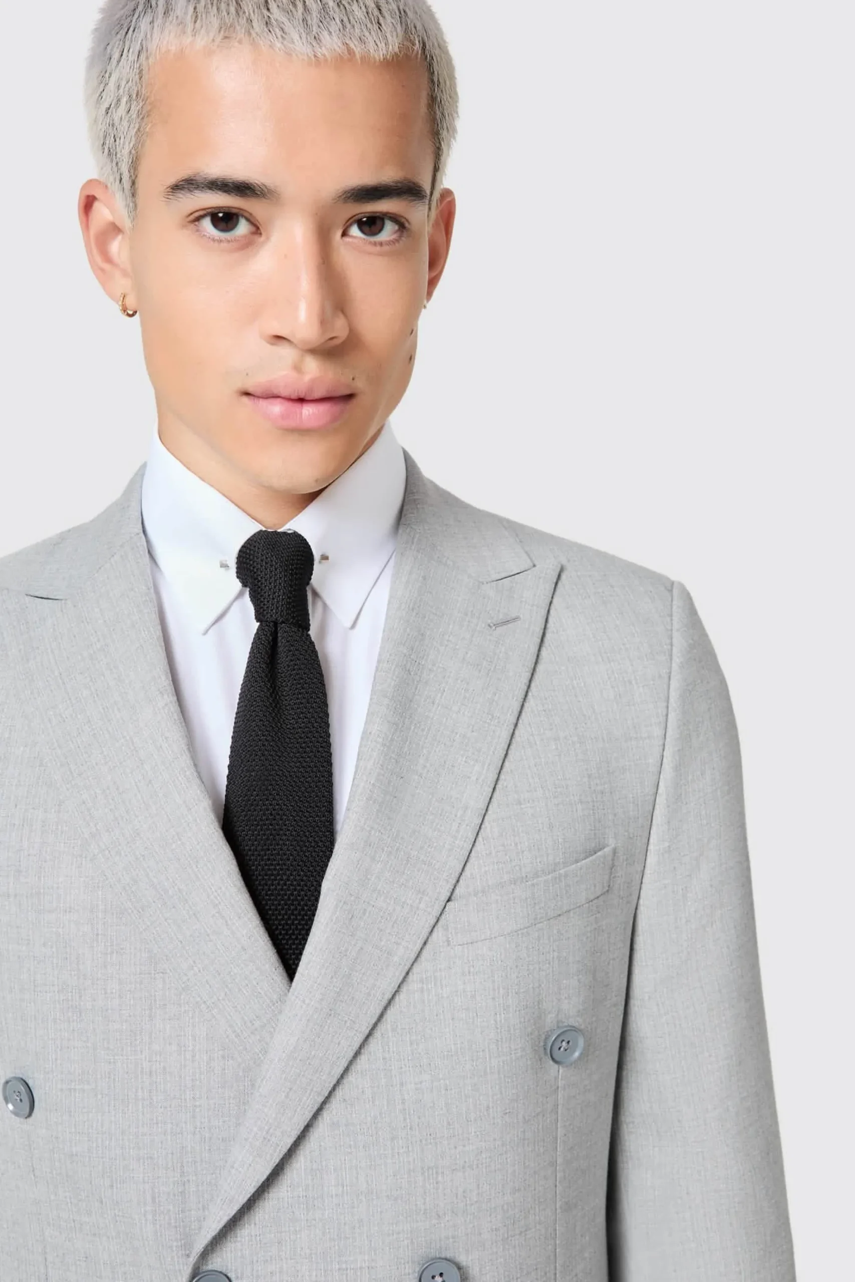 Twisted Tailor Atkinson Slim Fit Grey Double Breasted Suit | Style·Double Breasted Suits | Occasion·Groomsmen Suits