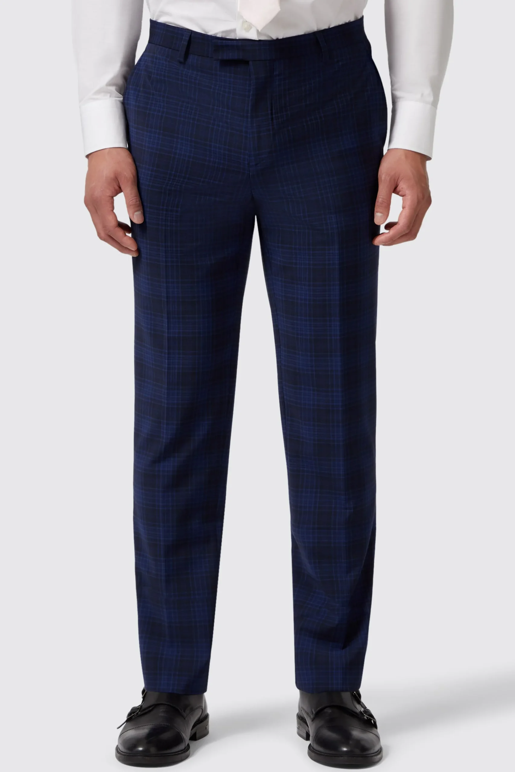 Twisted Tailor Barlow Slim Fit Navy Wool Check Suit | Style·Check Suits | Occasion·Autumn Suits