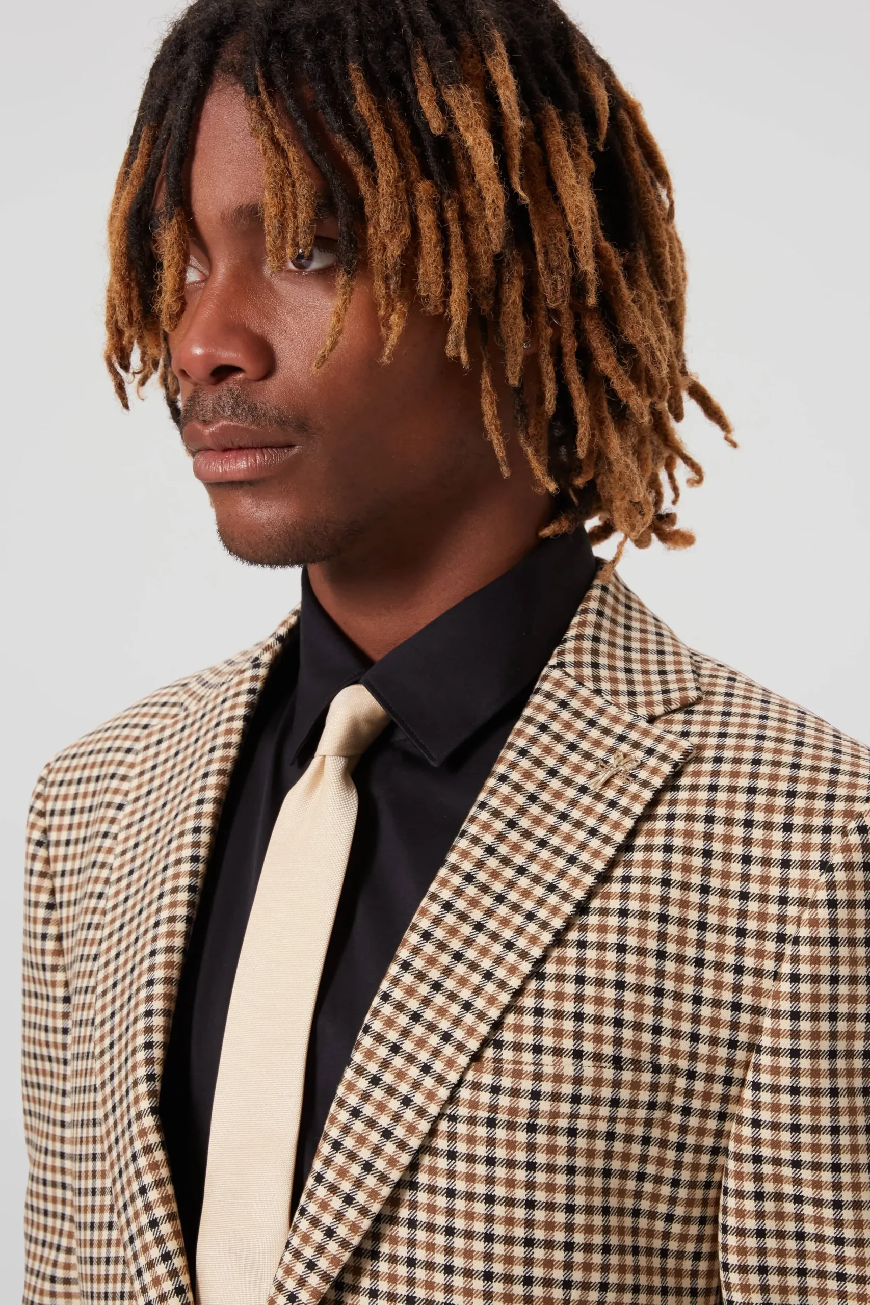 Twisted Tailor Blythe Slim Fit Beige Check Suit | Style·Check Suits | Style·2 Piece Suits