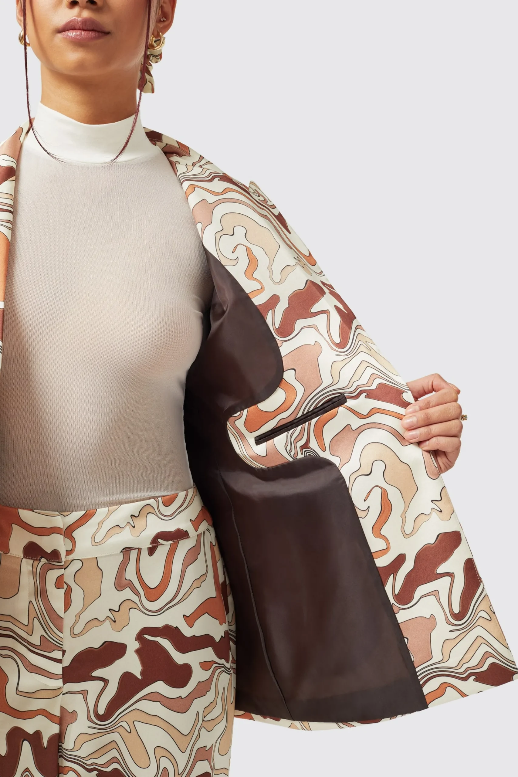 Twisted Tailor Calthia Slim Fit Neutral Jacket | Woman