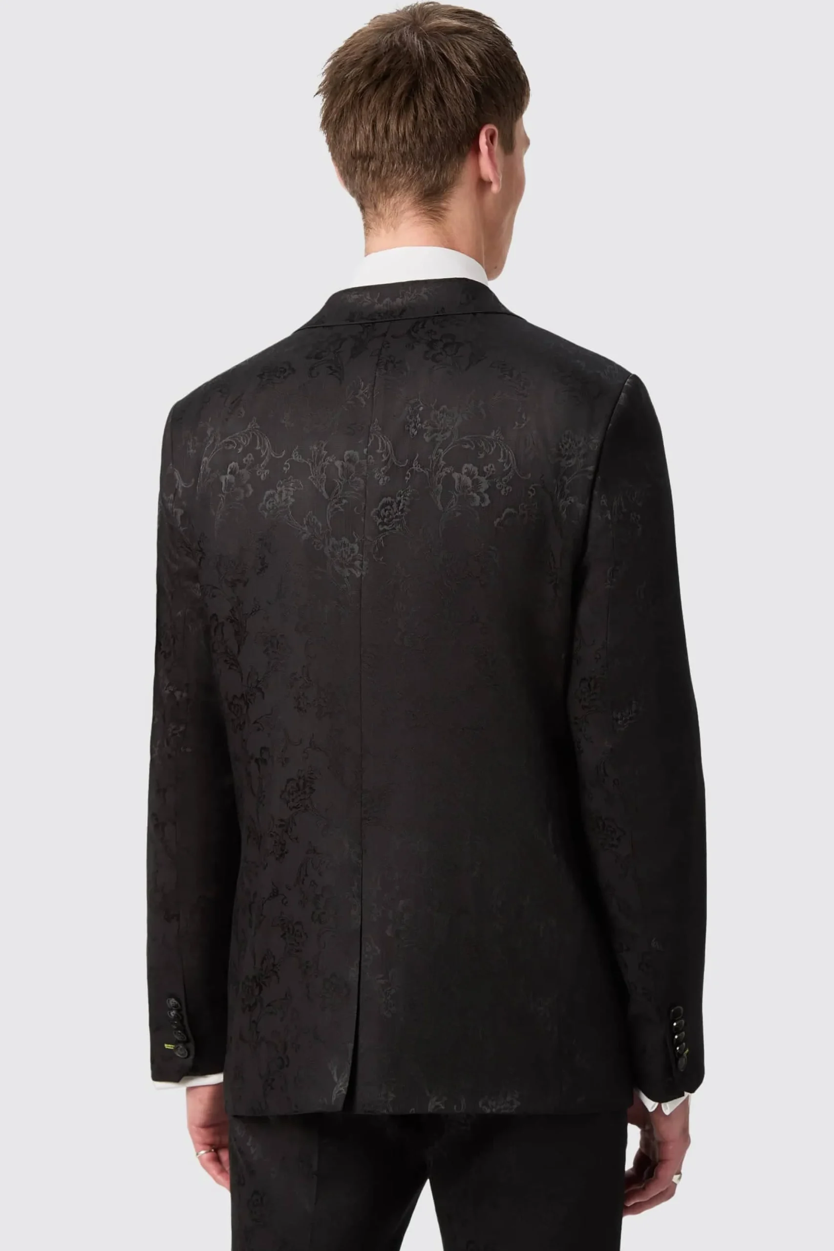 Twisted Tailor Compt Slim Fit Black Floral Jacquard Suit | Occasion·Groomsmen Suits | Occasion·Wedding Suits