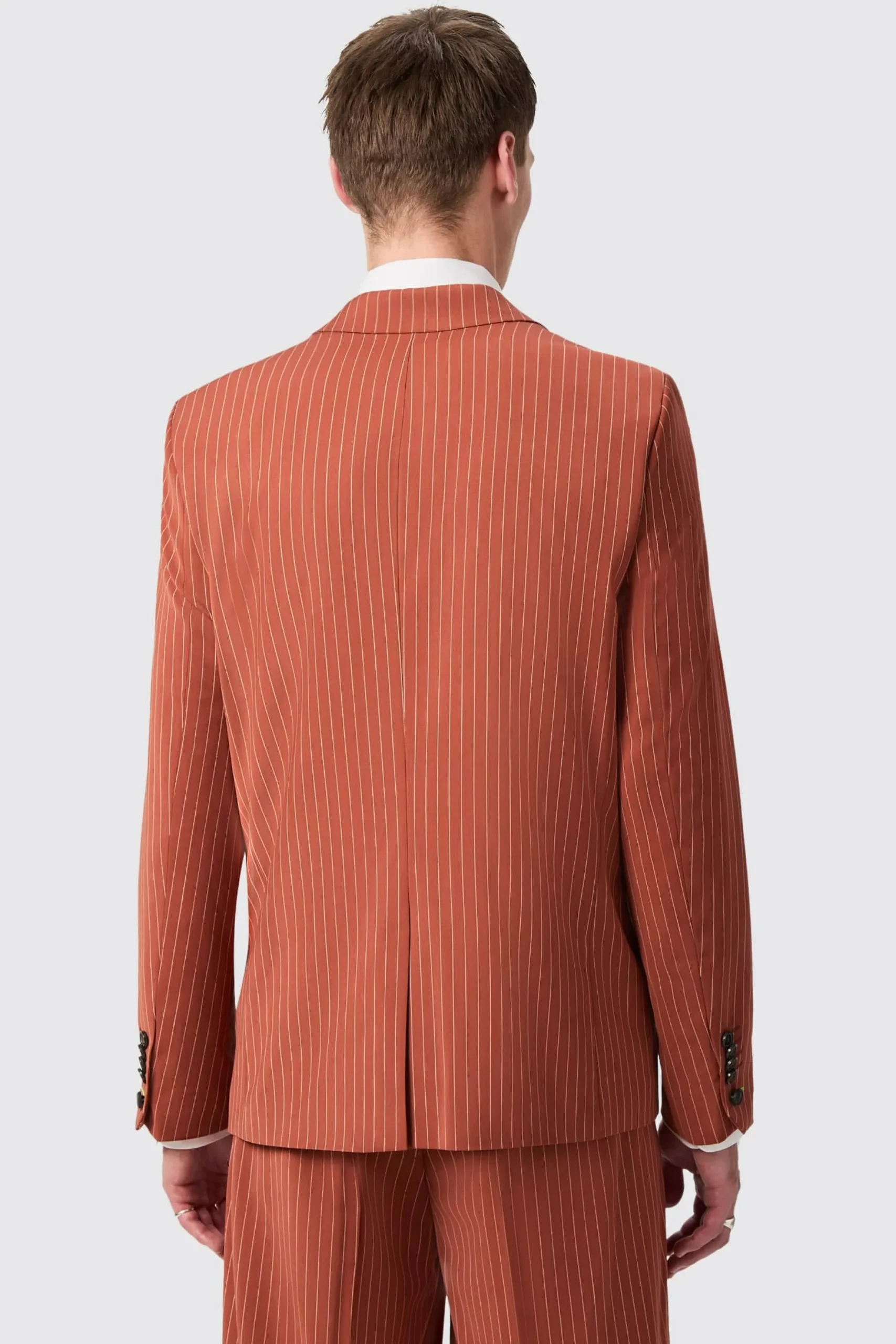 Twisted Tailor Cortese Oversized Burnt Orange Pinstripe Jacket | Jackets·Casual Jackets | Jackets·Party Jackets