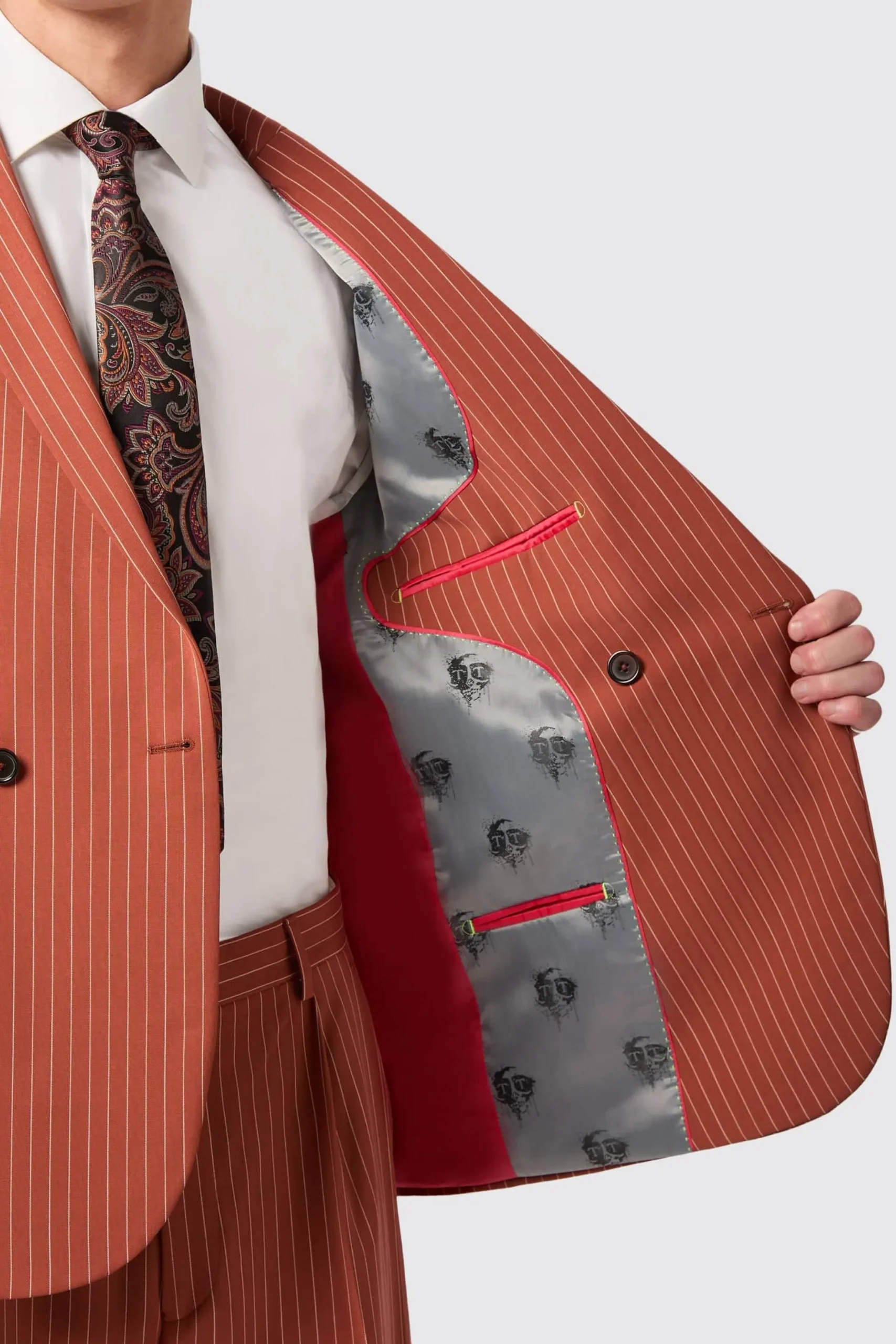 Twisted Tailor Cortese Oversized Burnt Orange Pinstripe Suit | Occasion·Autumn Suits | Occasion·Back To It
