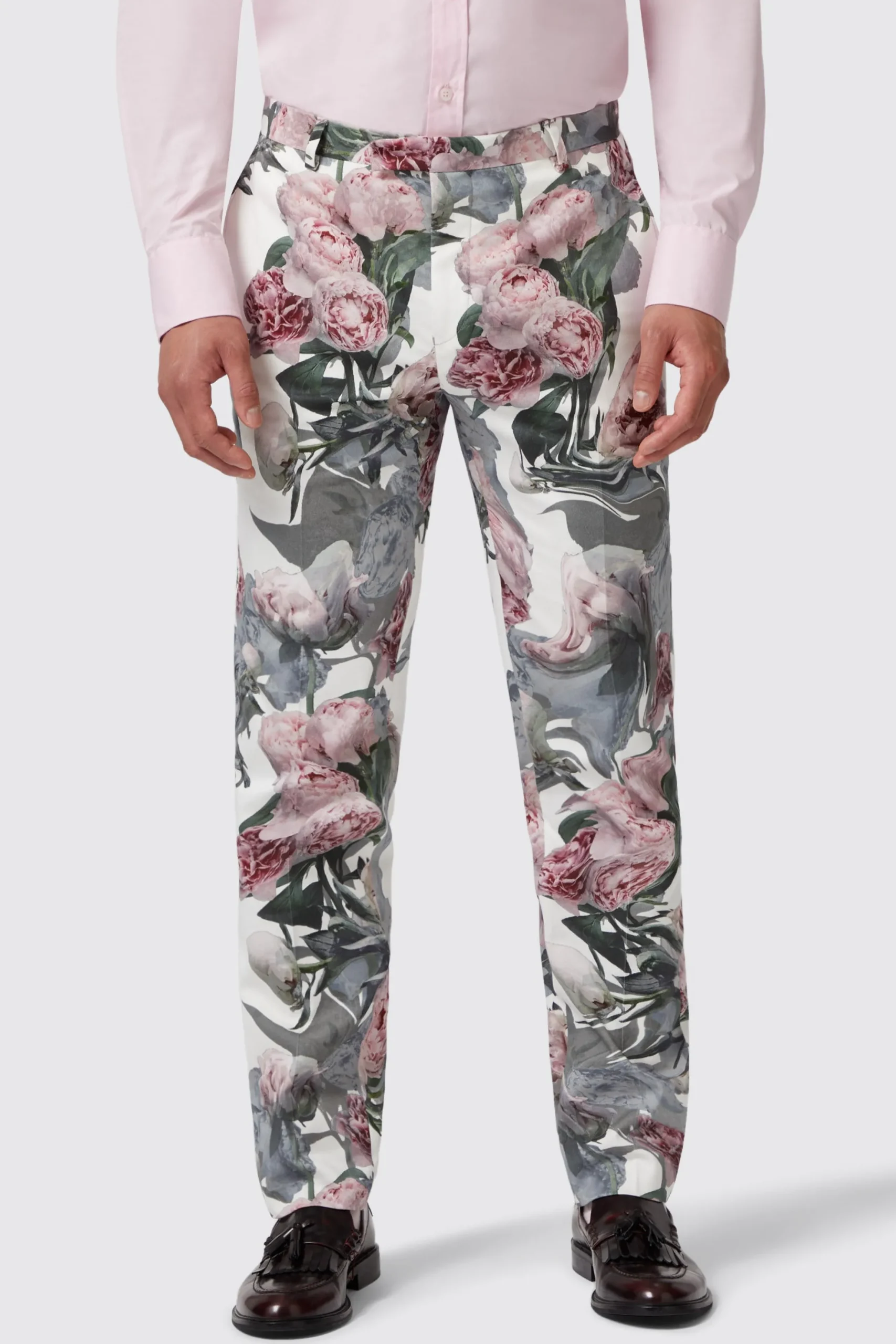 Twisted Tailor Dali Skinny Fit White Cotton Floral Suit | Style·Floral Suits | Style·Bold Prints