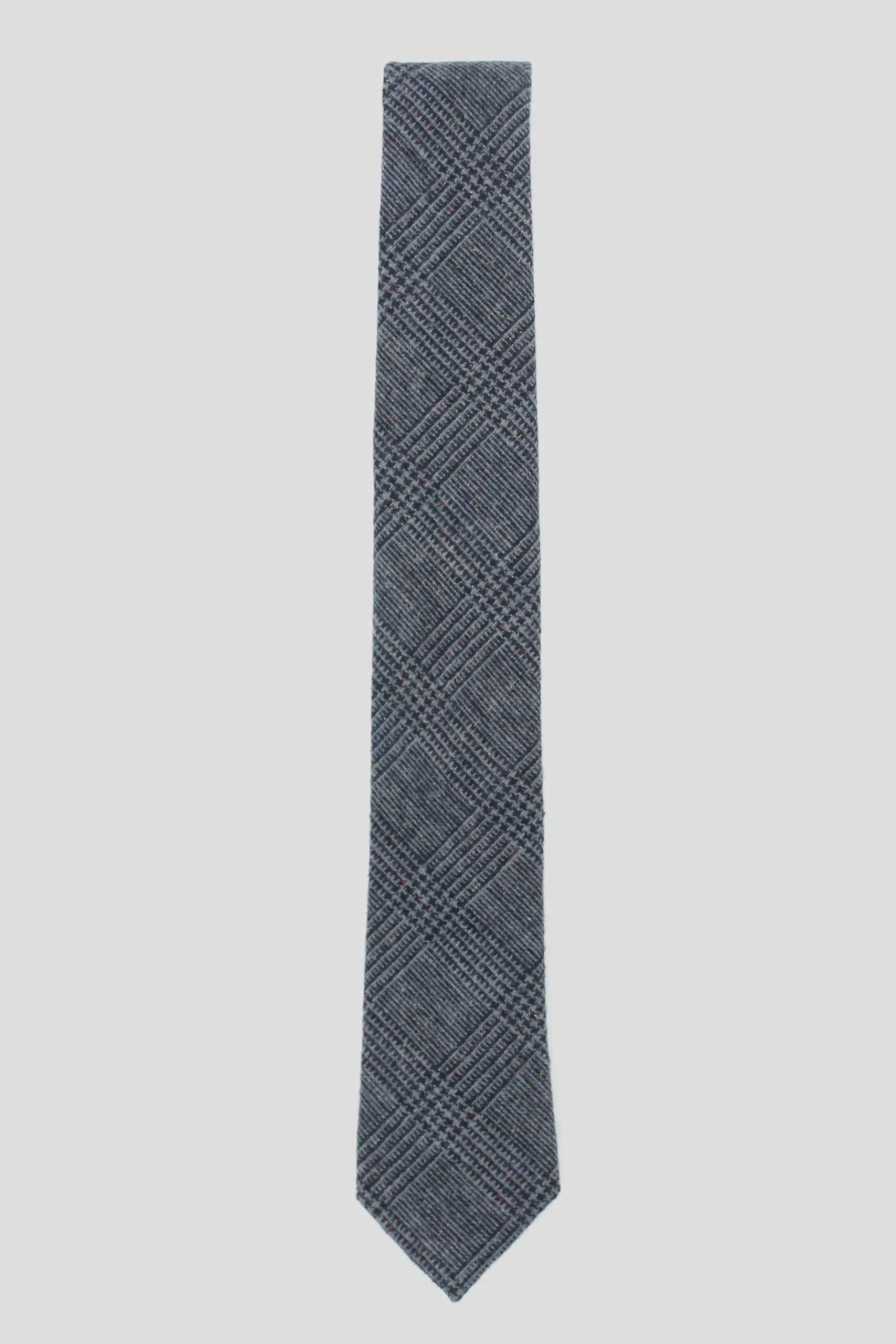 Twisted Tailor Darius Blue Prince Of Wales Check Tie | Suit Accessories·Ties