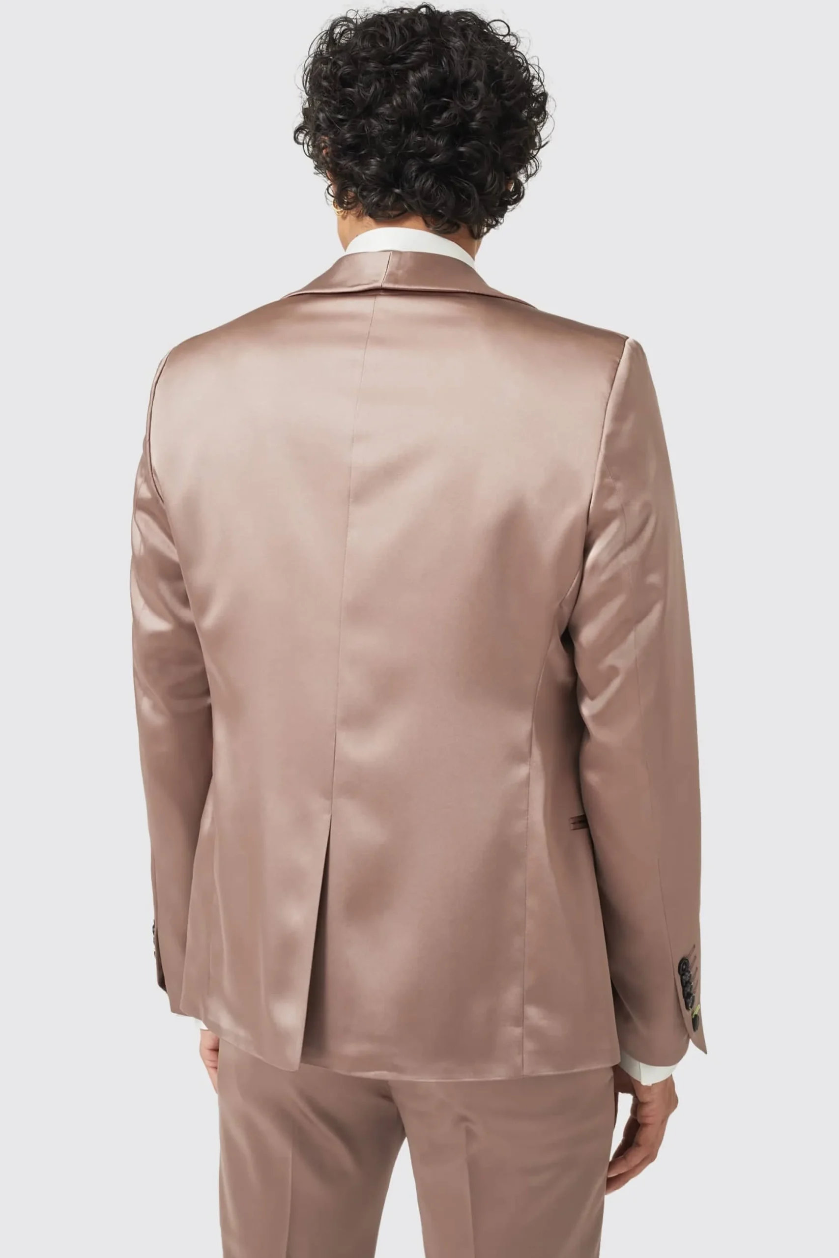 Twisted Tailor Draco Skinny Fit Rose Gold Sateen Suit | Style·Plain Suits | Style·2 Piece Suits