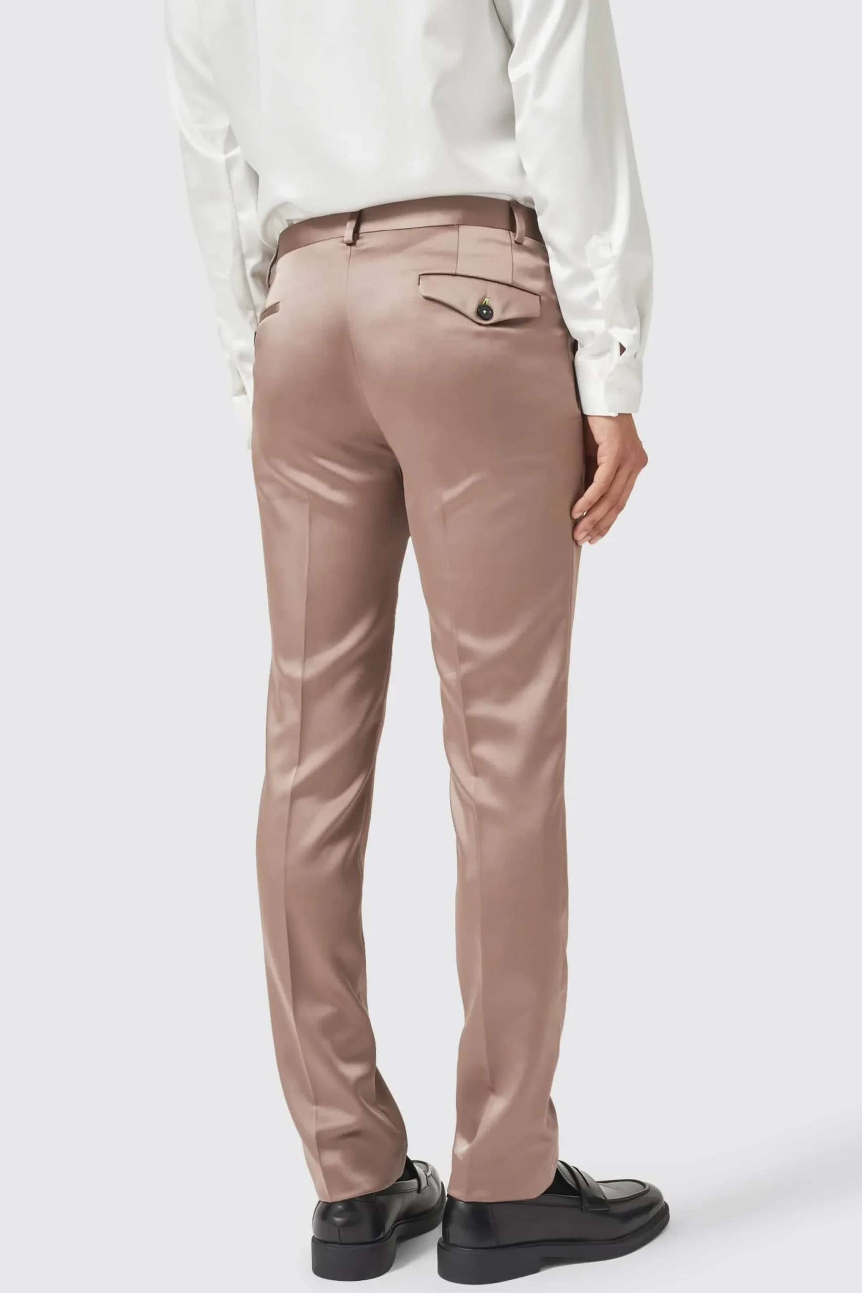 Twisted Tailor Draco Skinny Fit Rose Gold Sateen Suit | Style·Plain Suits | Style·2 Piece Suits