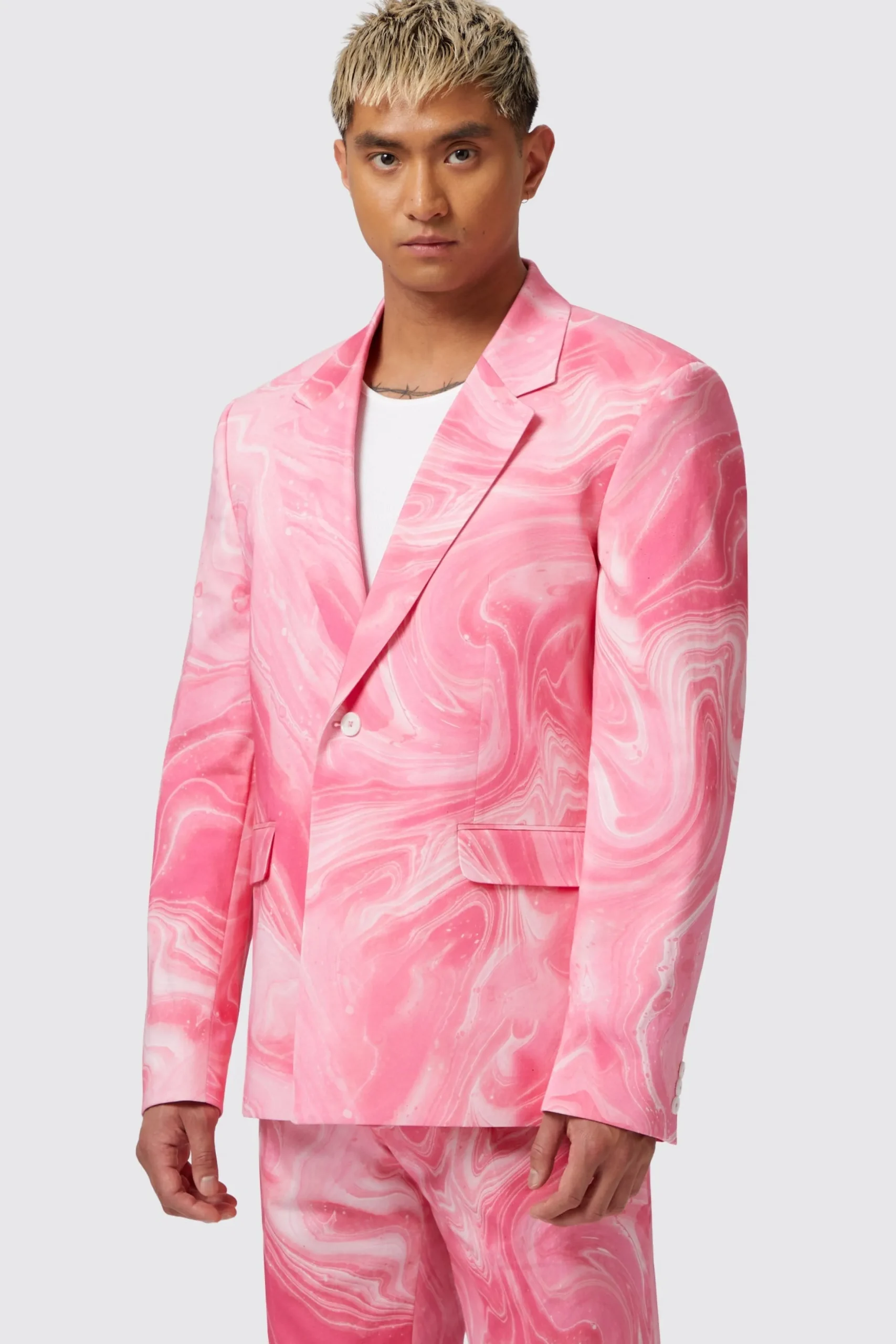 Twisted Tailor Drogba Oversized Pink Abstract Cotton Suit | Unisex | Style·Bold Prints