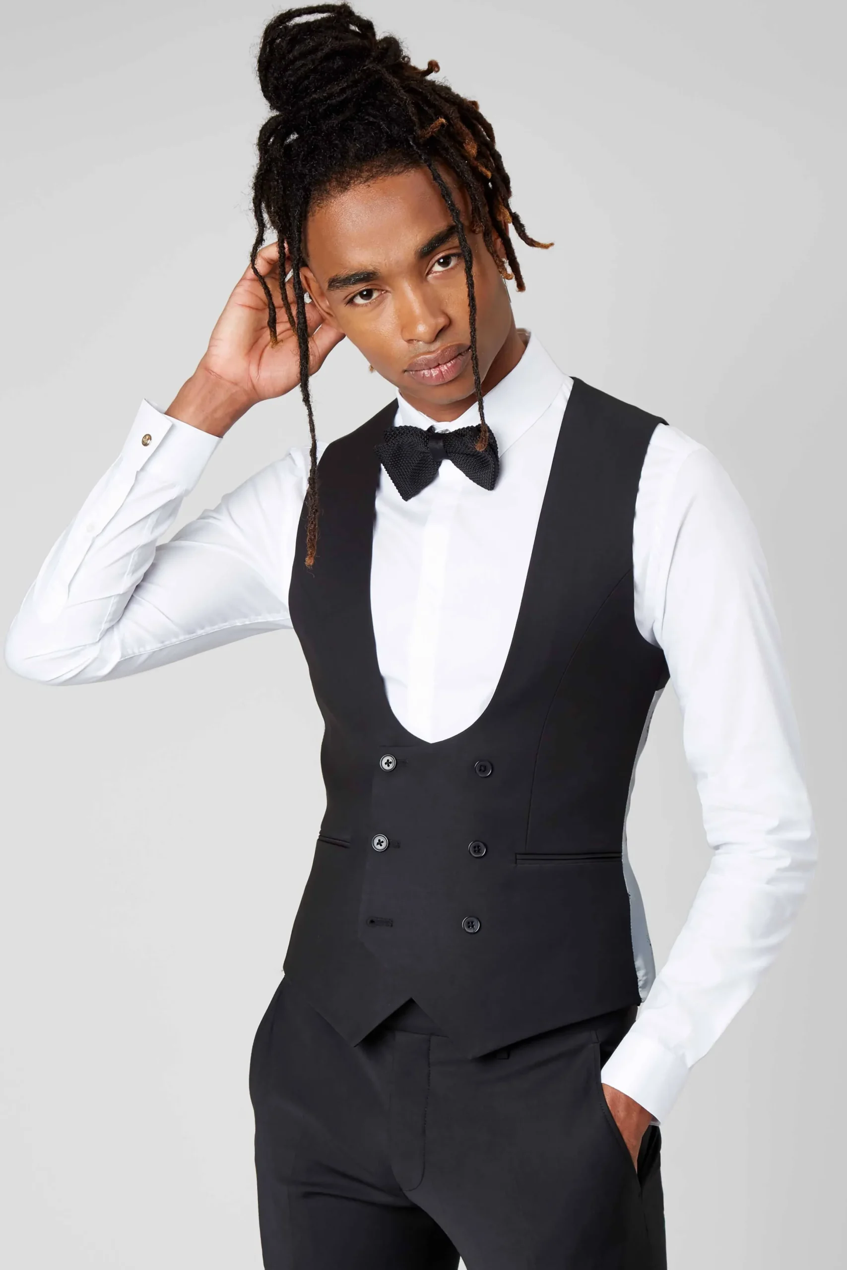 Twisted Tailor Ellroy Skinny Fit Black Wool Suit | Style·Plain Suits | Style·3 Piece Suits