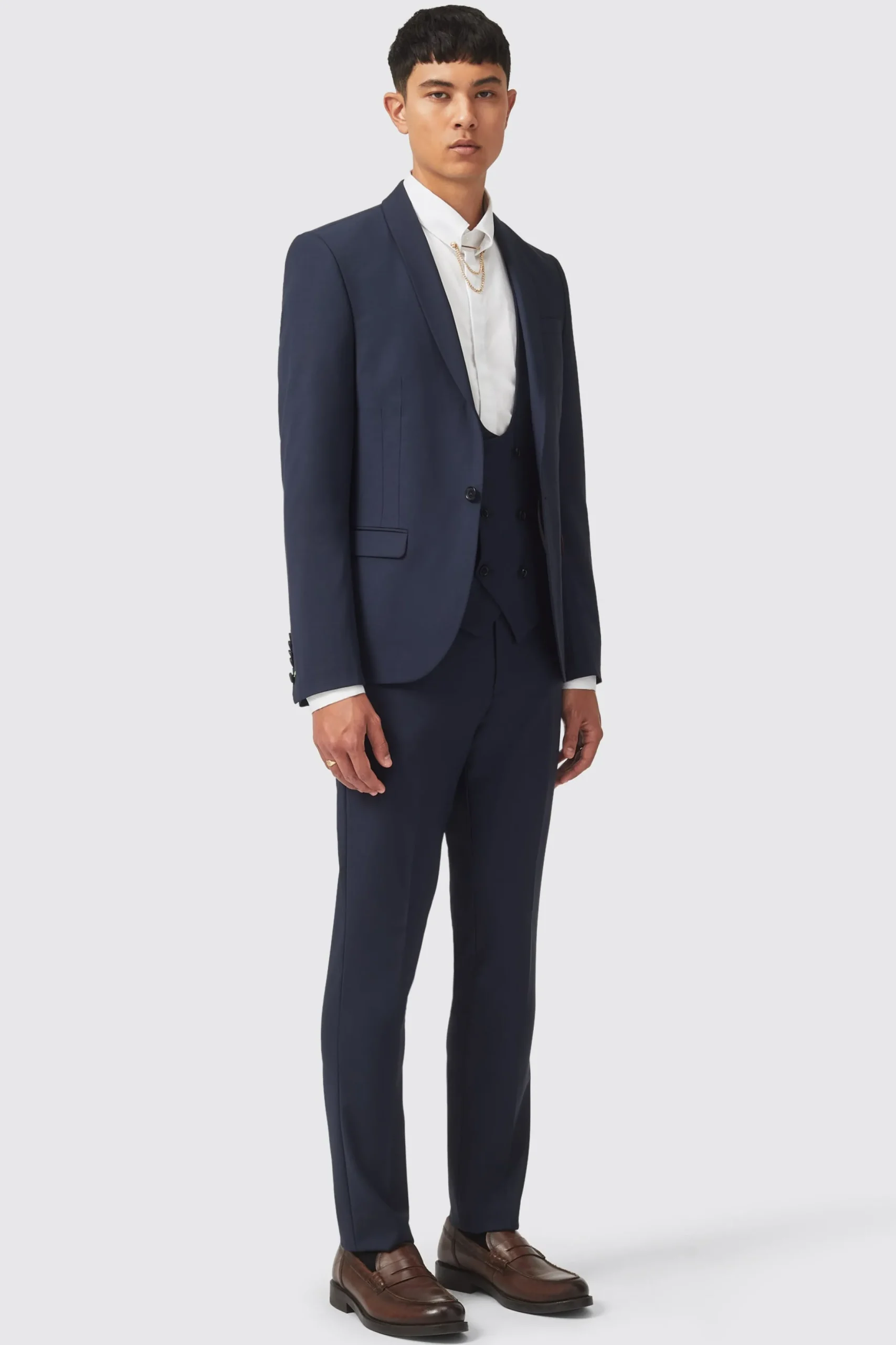 Twisted Tailor Ellroy Skinny Fit New Navy Waistcoat | Waistcoats