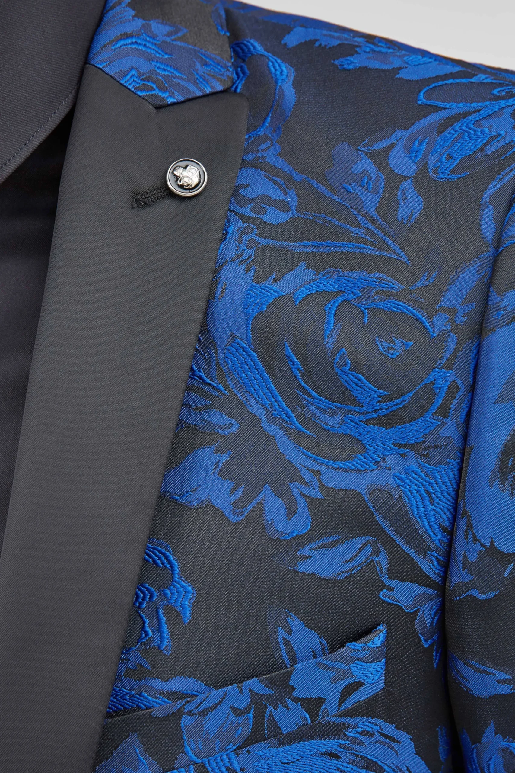 Twisted Tailor Ersat Skinny Fit Blue Floral Tuxedo Jacket | Jackets·Floral Jackets | Jackets·Party Jackets