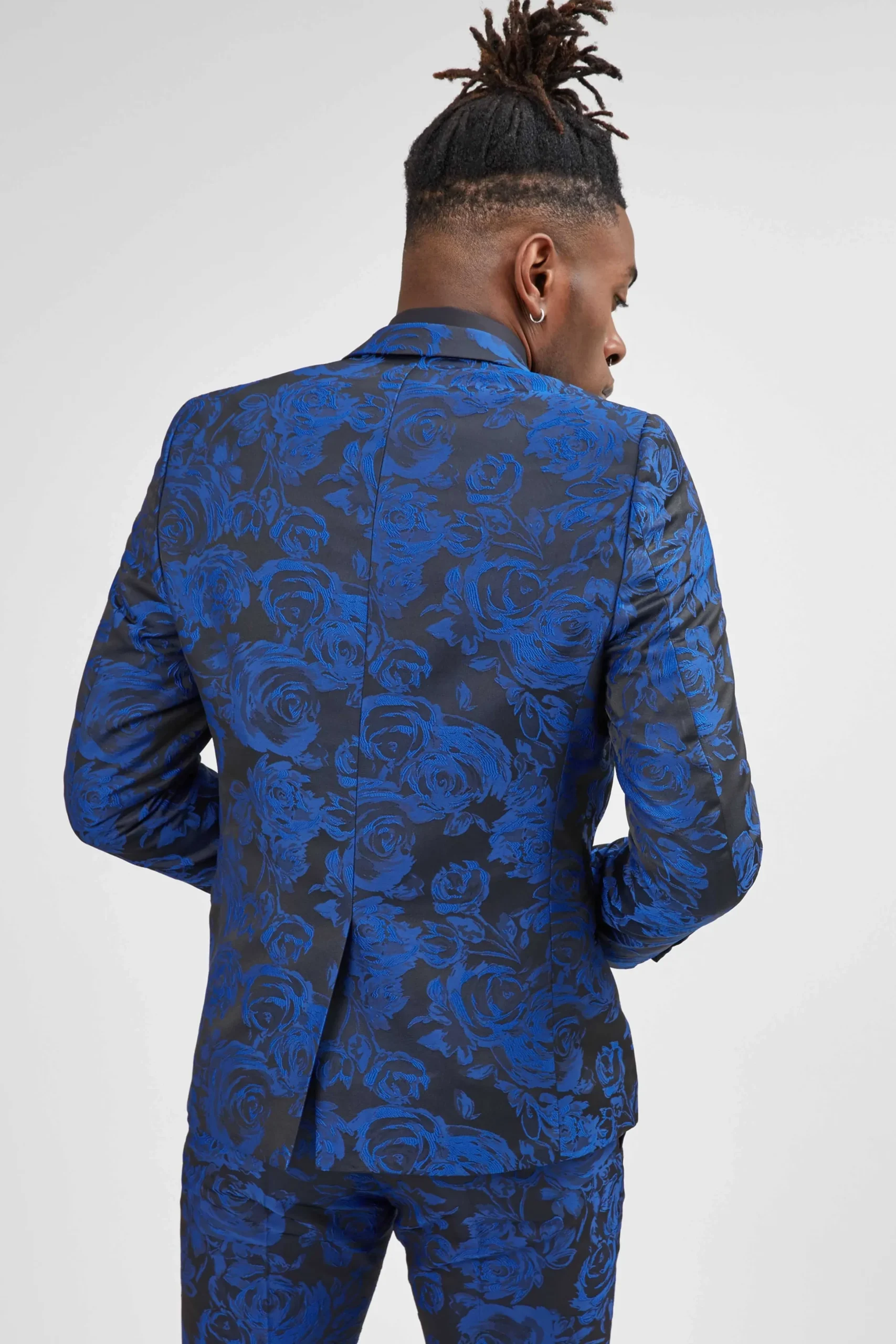 Twisted Tailor Ersat Skinny Fit Blue Floral Tuxedo Jacket | Jackets·Floral Jackets | Jackets·Party Jackets