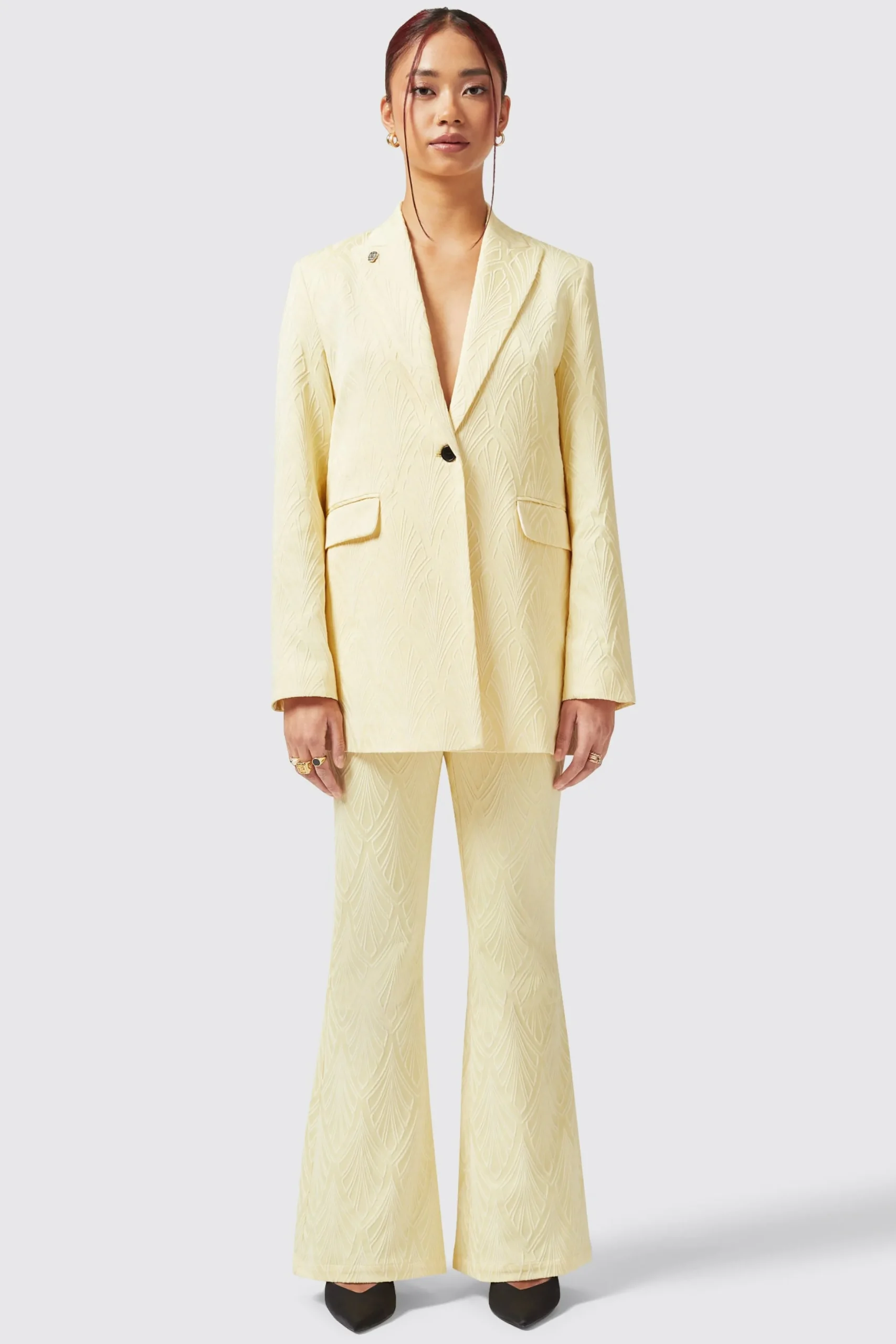 Twisted Tailor Fiore Slim Fit Yellow Trouser | Woman