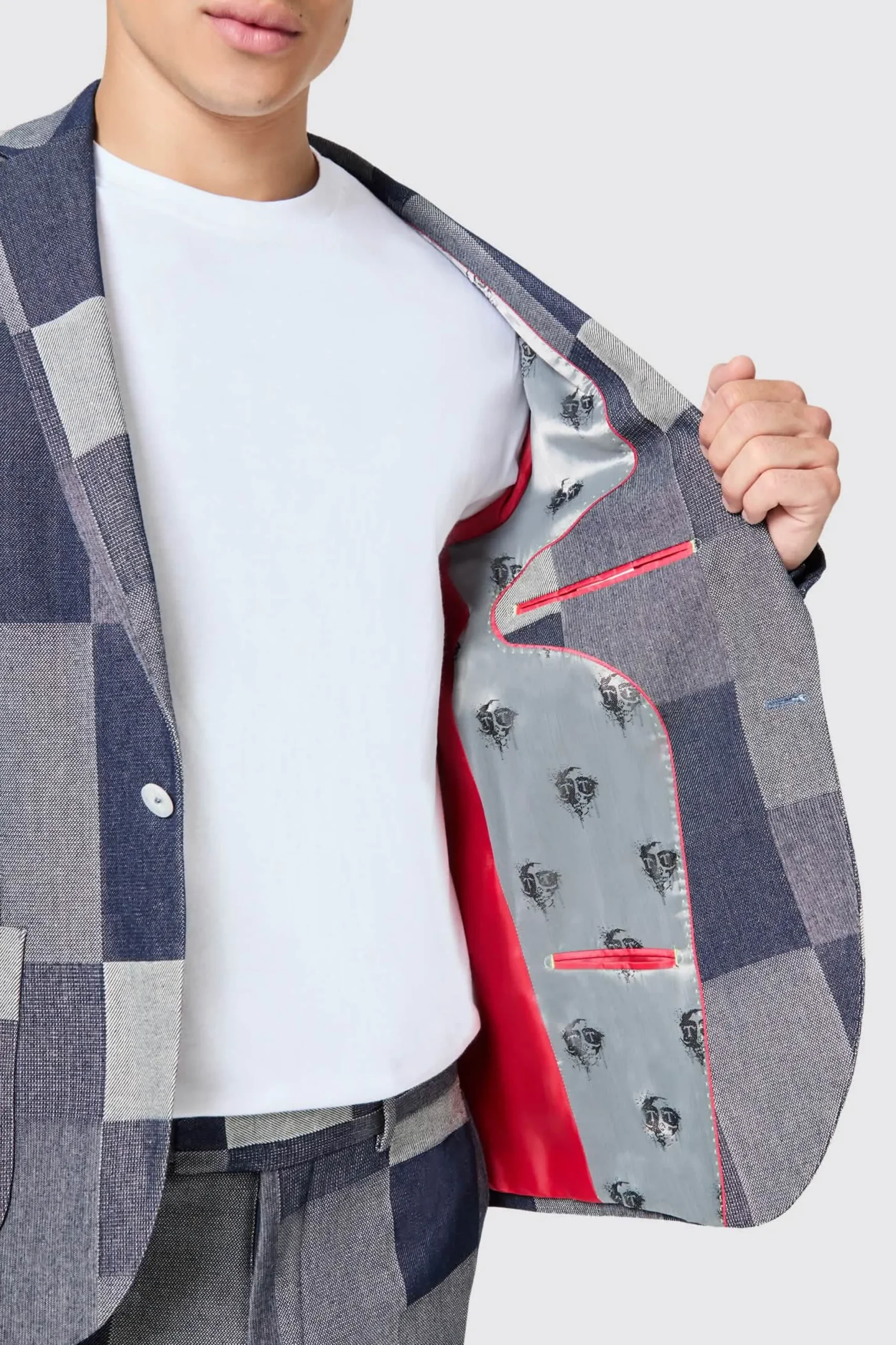 Twisted Tailor Gasly Slim Fit Blue Denim Patch Jacket | Jackets·Casual Jackets | Jackets·Party Jackets