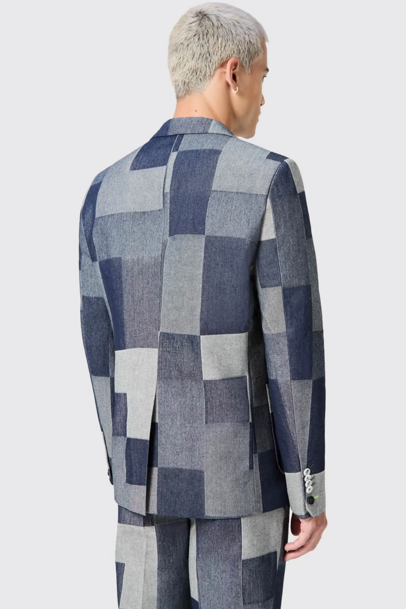 Twisted Tailor Gasly Slim Fit Blue Denim Patch Suit | Jackets·Casual Jackets | Occasion·Party Suits