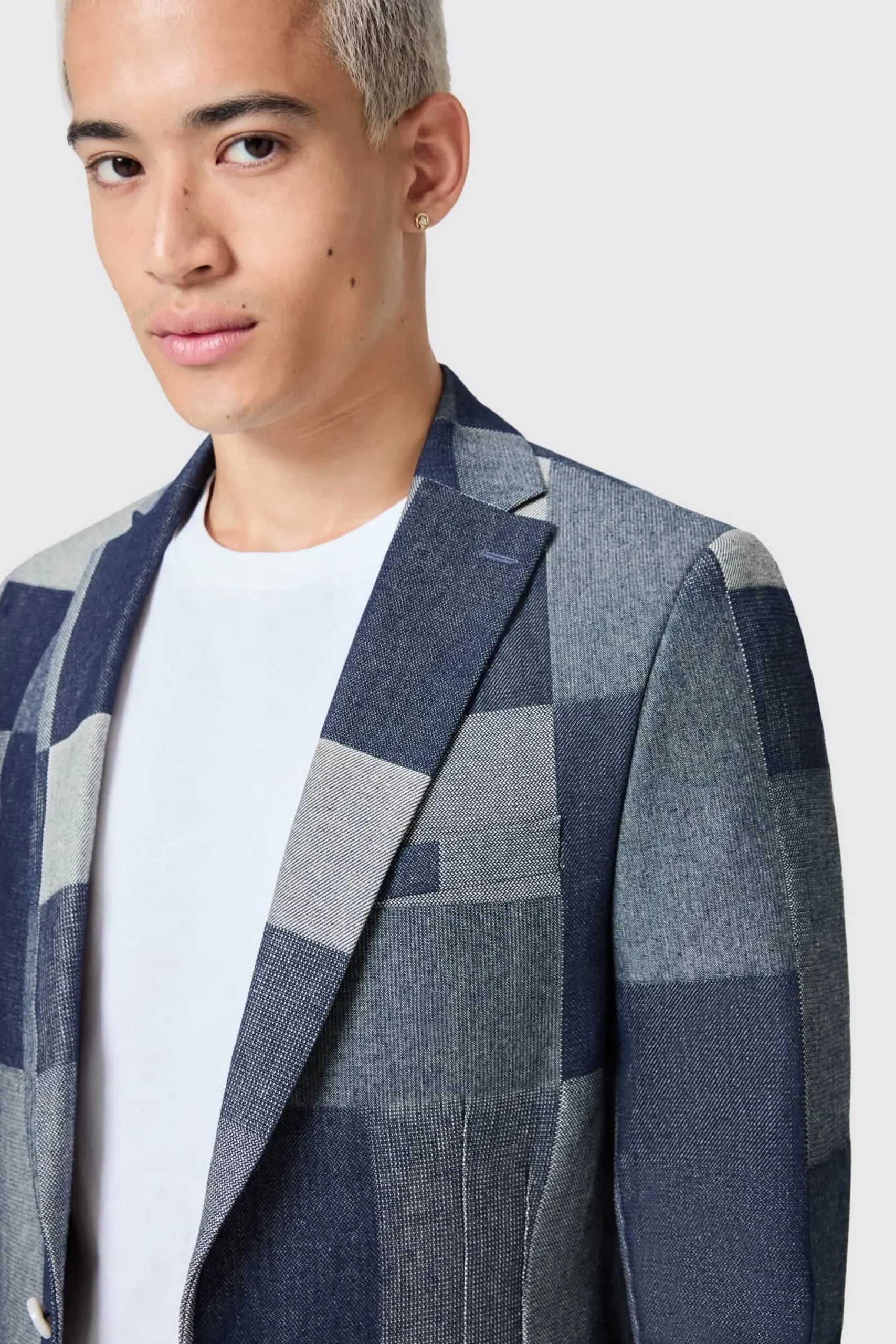 Twisted Tailor Gasly Slim Fit Blue Denim Patch Suit | Jackets·Casual Jackets | Occasion·Party Suits