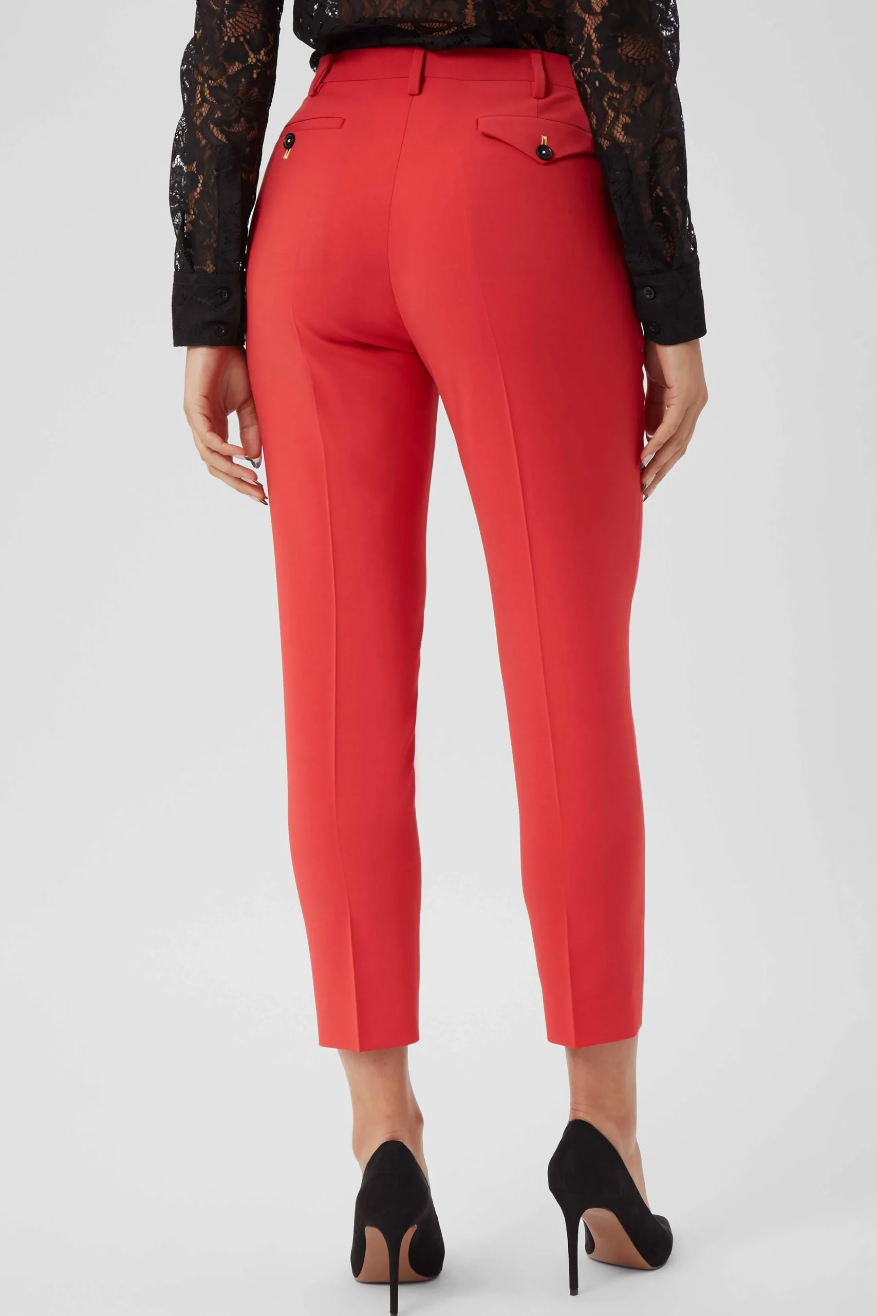 Twisted Tailor Gehry Skinny Fit Red Trousers | Woman