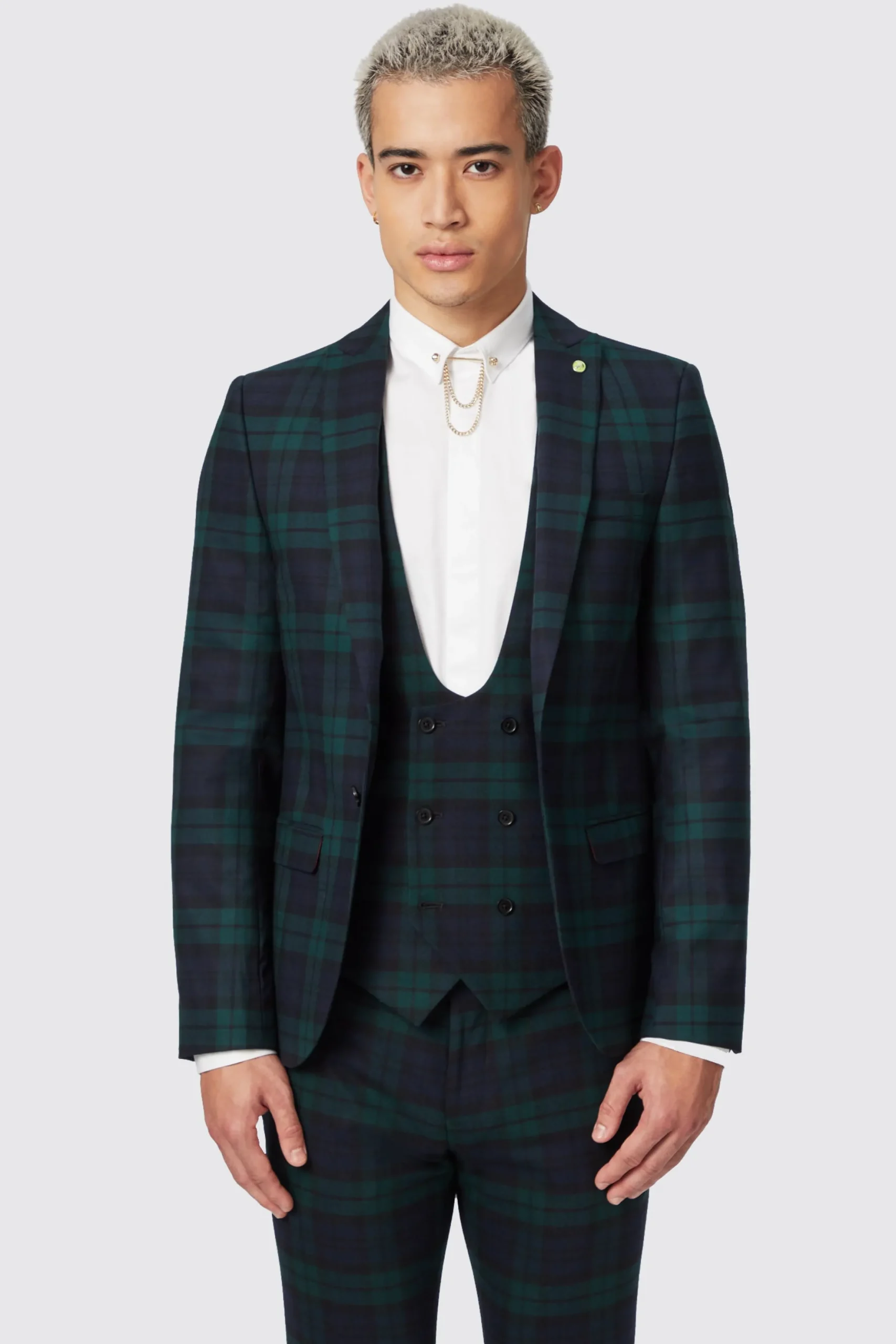 Twisted Tailor Ginger Skinny Fit Green Tartan Suit | Style·Tartan Suits | Style·3 Piece Suits