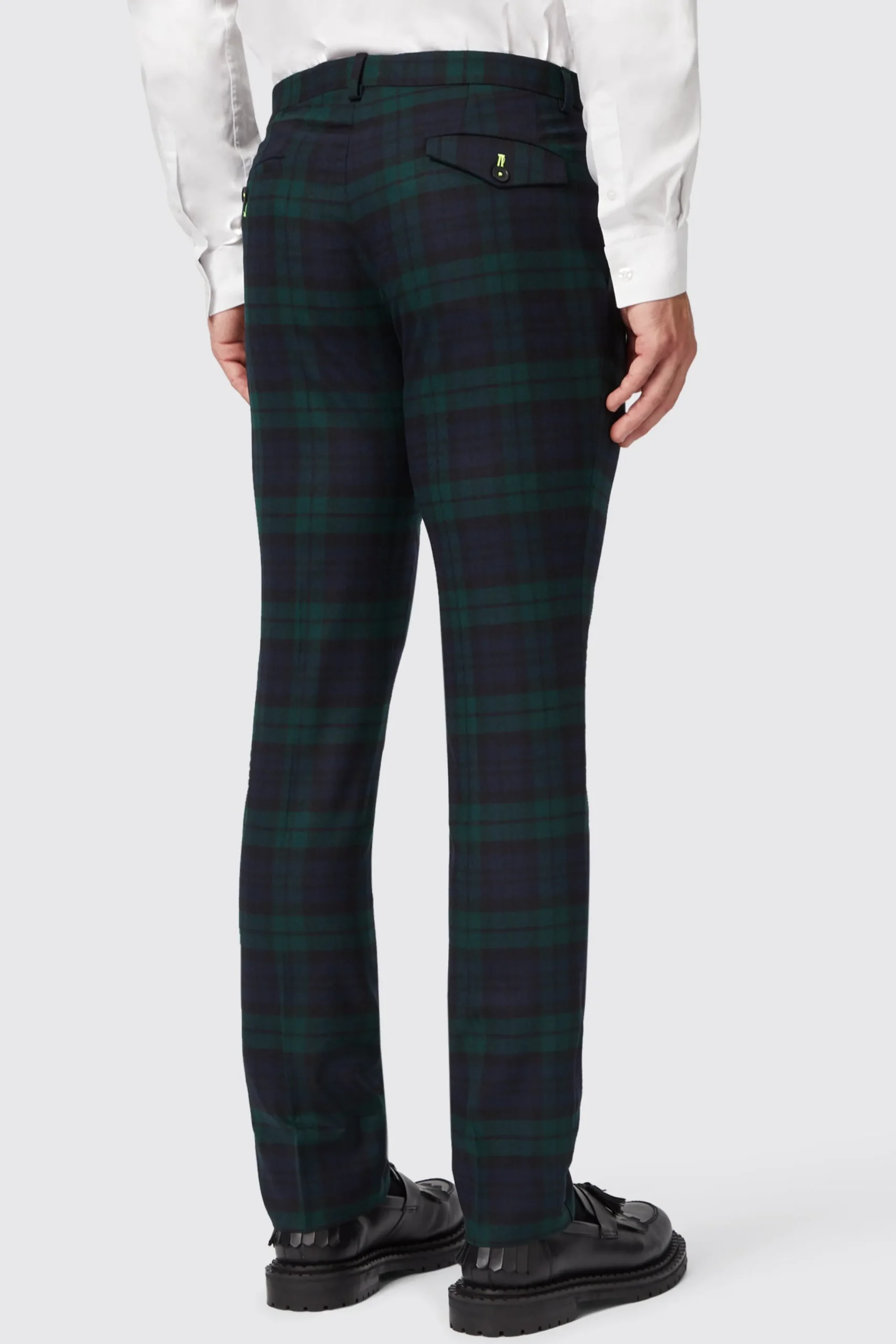 Twisted Tailor Ginger Skinny Fit Green Tartan Trousers | Trousers·Casual Trousers | Trousers·Party Trousers