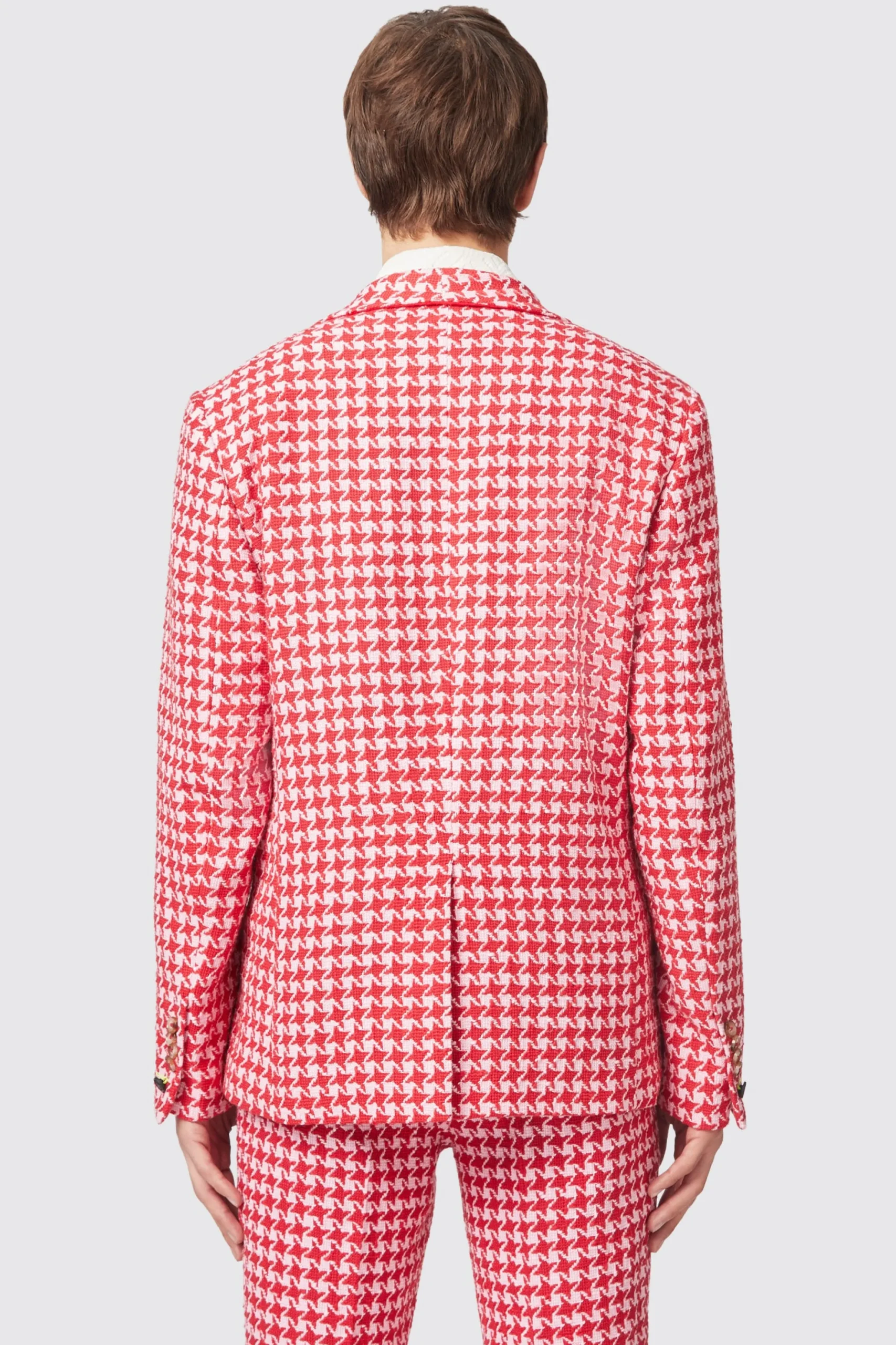 Twisted Tailor Gittings Slim Fit Red Boucle Cotton Jacket | Jackets·Party Jackets