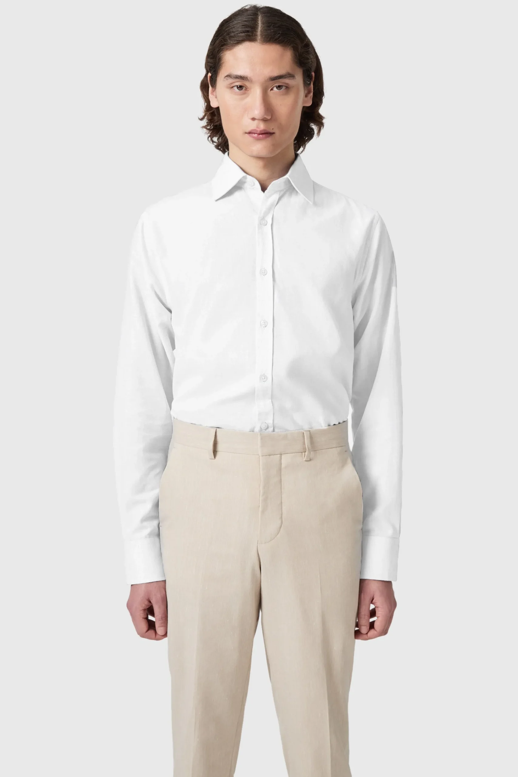 Twisted Tailor Grafton Slim Fit Spread Collar White Linen Shirt | Style·Premium Shirts | Style·Everyday Essentials