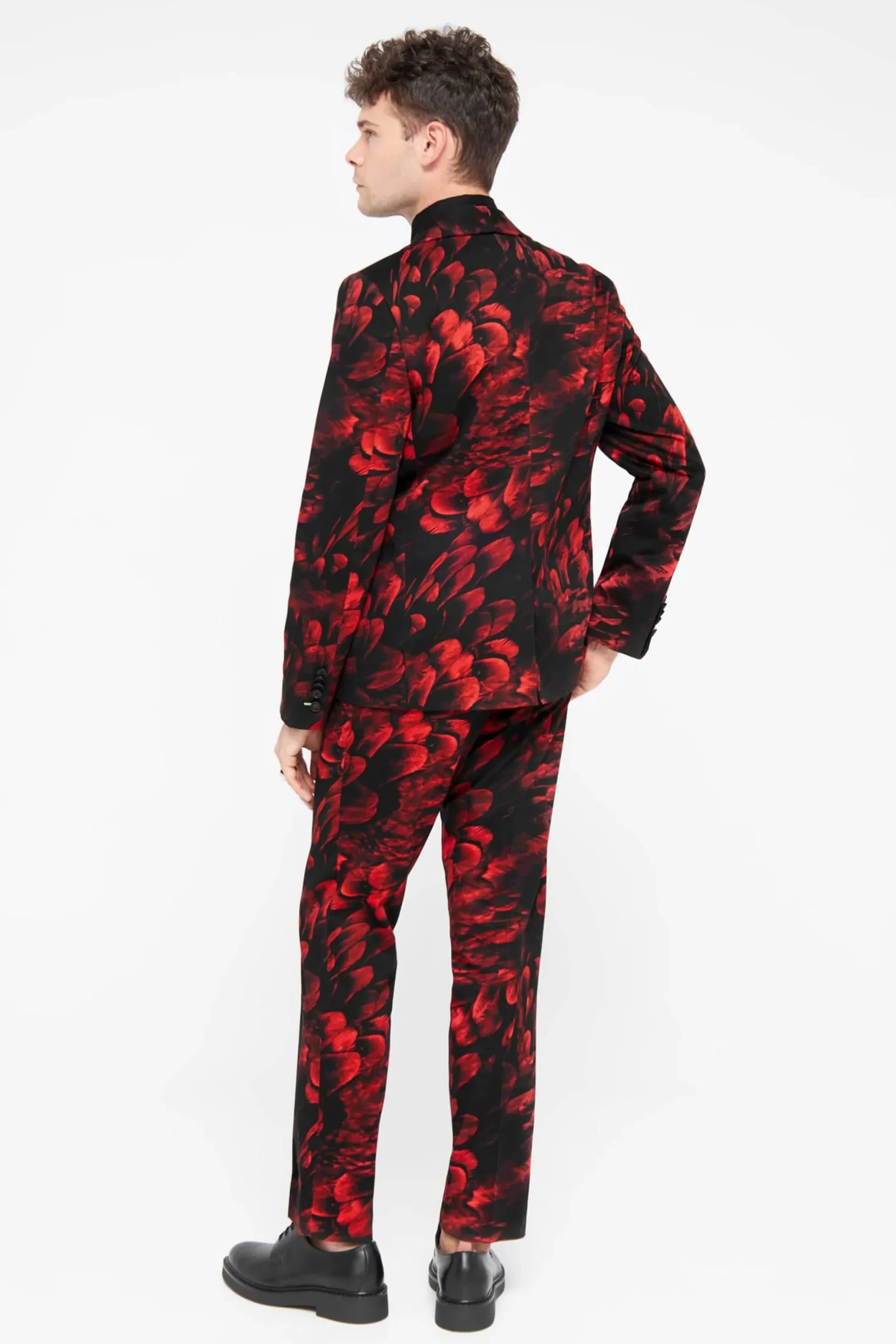 Twisted Tailor Heron Slim Fit Red Floral Cotton Jacket | Jackets·Floral Jackets