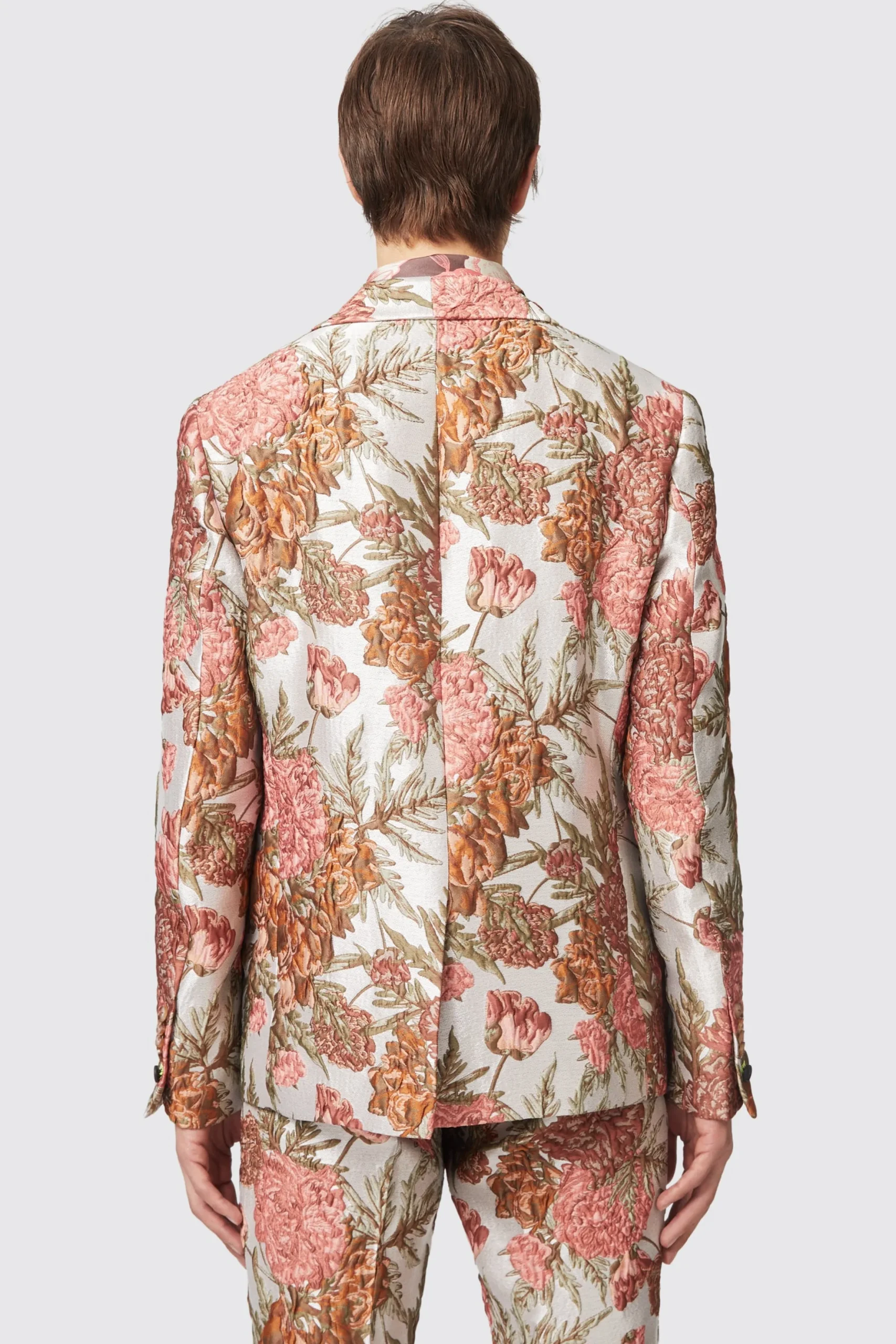 Twisted Tailor Hirshfield Floral Pink Silver Jacquard Jacket | Jackets·Floral Jackets | Jackets·Party Jackets