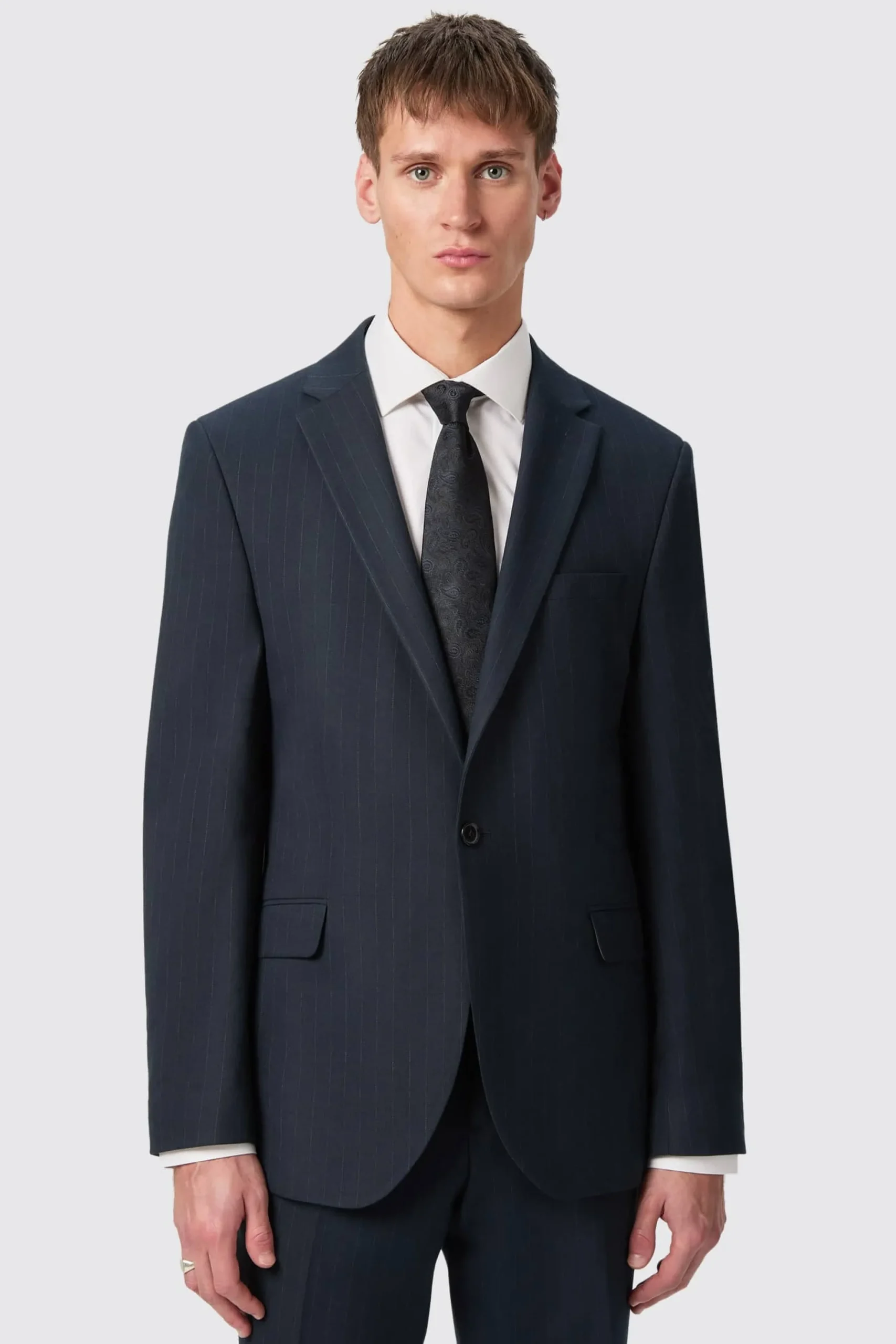 Twisted Tailor Hodge Slim Fit Navy Pinstripe Suit | Style·Plain Suits | Occasion·Groomsmen Suits