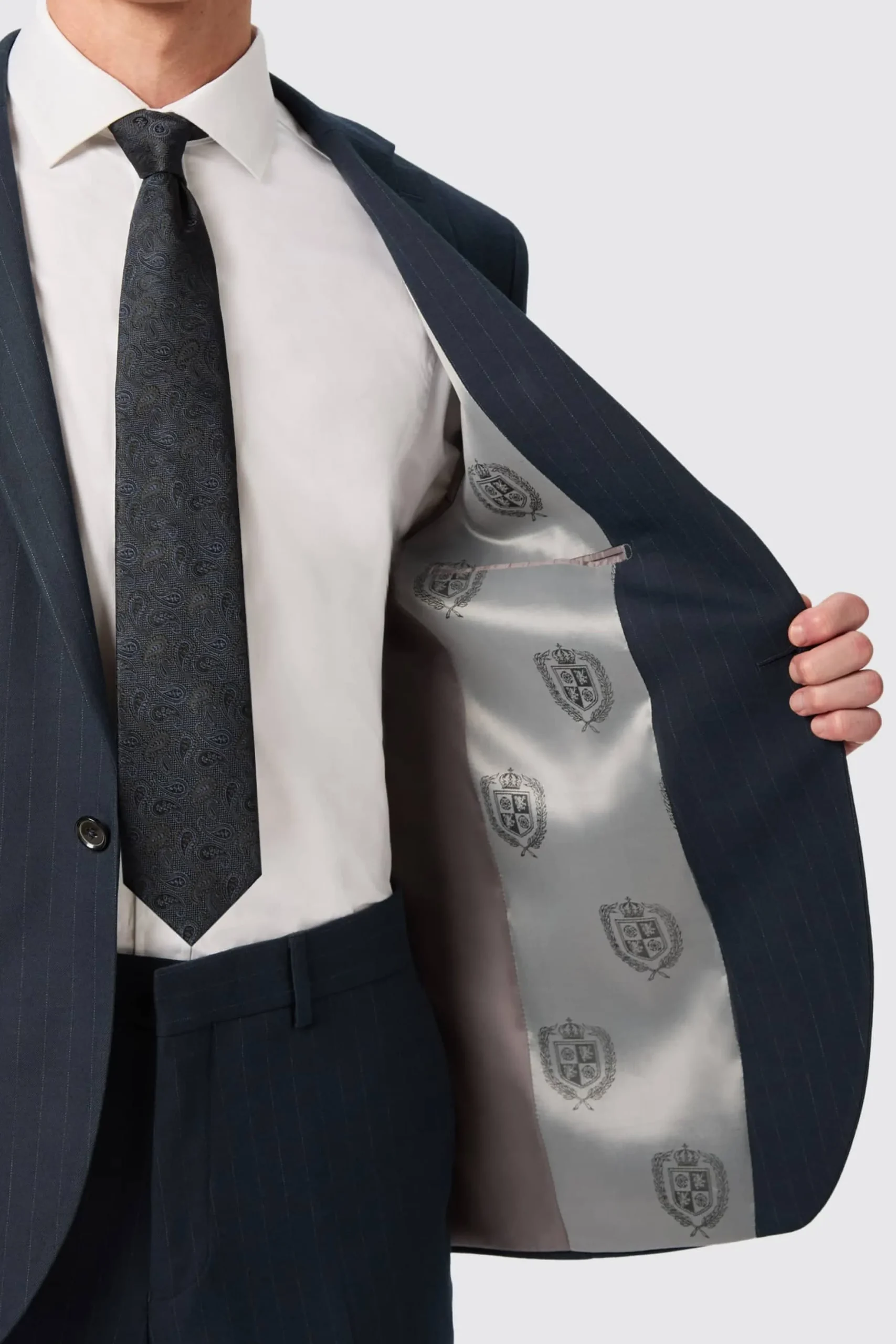 Twisted Tailor Hodge Slim Fit Navy Pinstripe Suit | Style·Plain Suits | Occasion·Groomsmen Suits