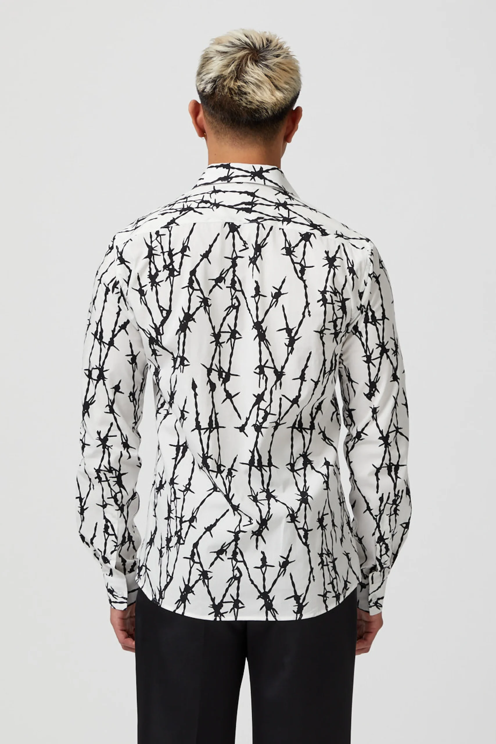 Twisted Tailor Horner Slim Fit White Cotton Shirt | Style·Patterned Shirts | Occasion·Party Shirts