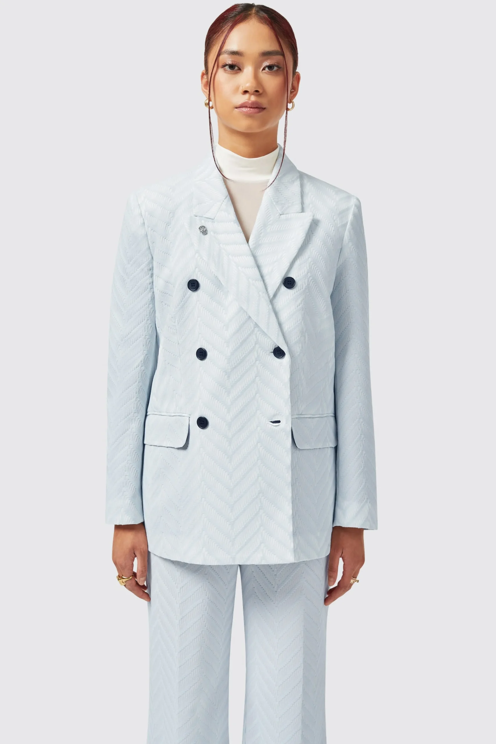 Twisted Tailor Iris Slim Fit Blue Suit | Woman