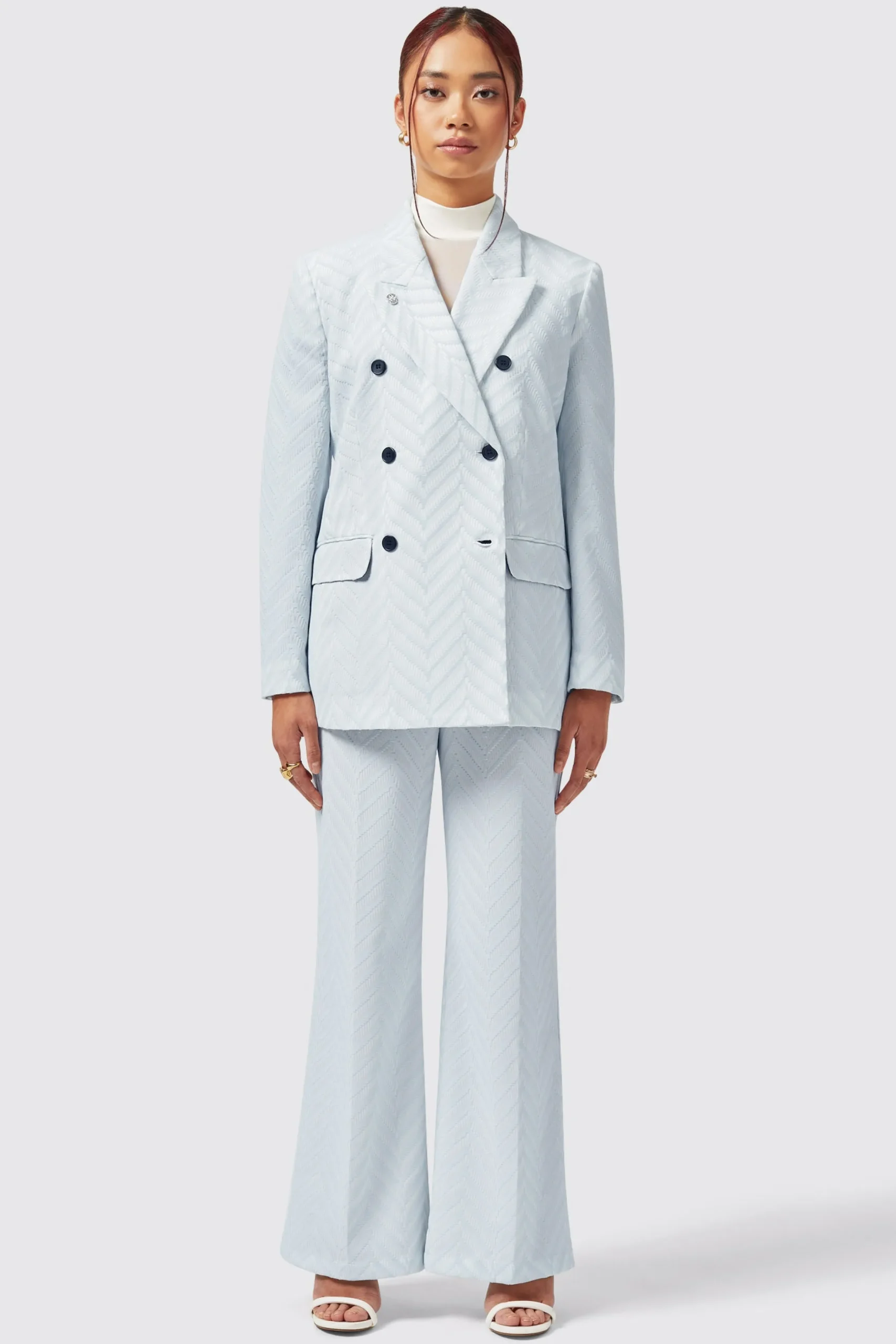 Twisted Tailor Iris Slim Fit Blue Trouser | Woman