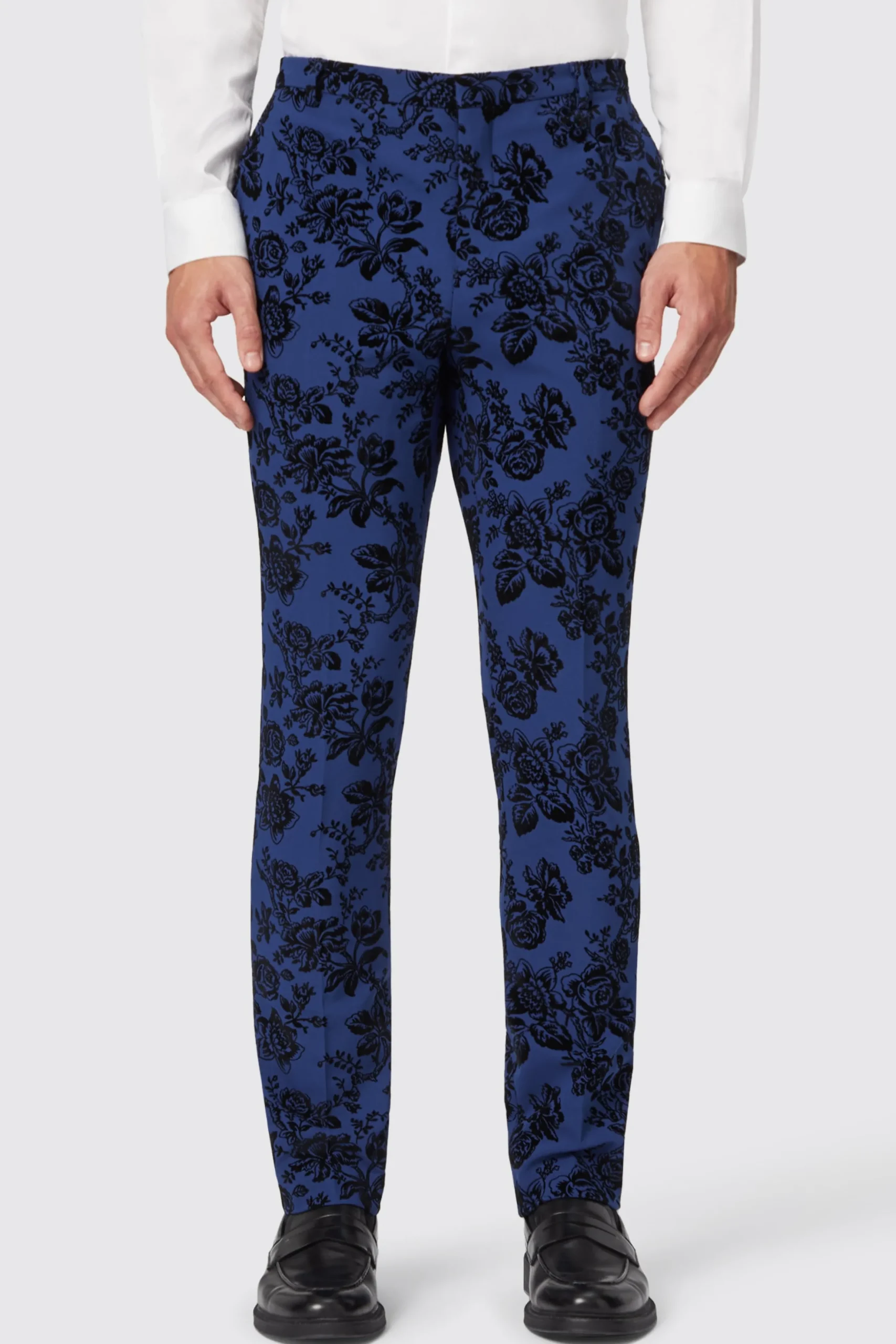 Twisted Tailor Jackalope Blue Suit With Floral Flocking | Style·Floral Suits | Style·3 Piece Suits