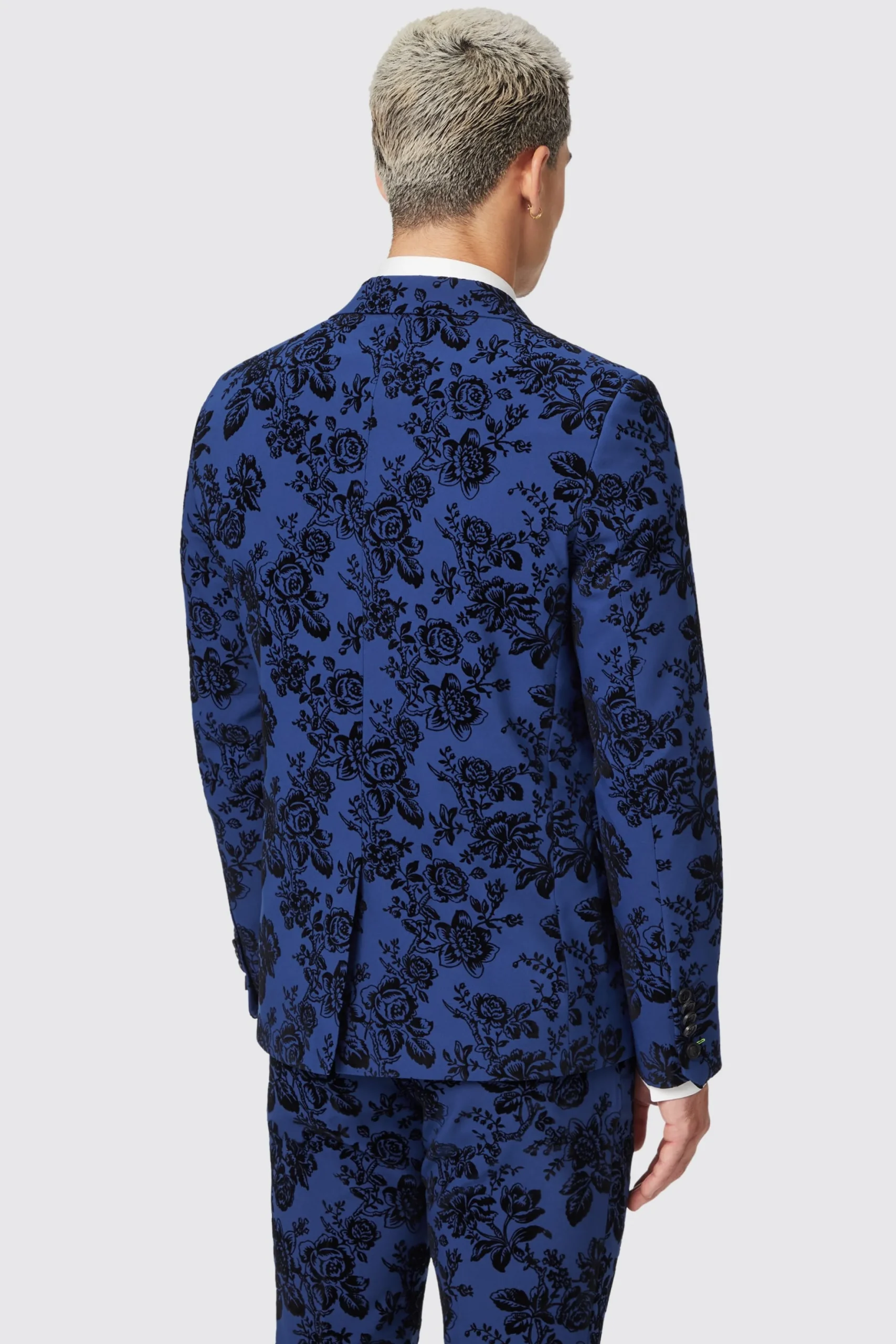 Twisted Tailor Jackalope Blue Suit With Floral Flocking | Style·Floral Suits | Style·3 Piece Suits
