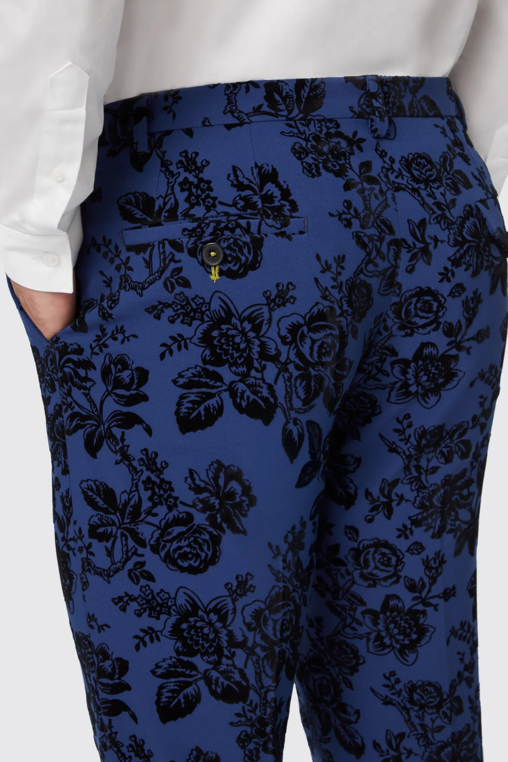 Twisted Tailor Jackalope Blue Suit With Floral Flocking | Style·Floral Suits | Style·3 Piece Suits