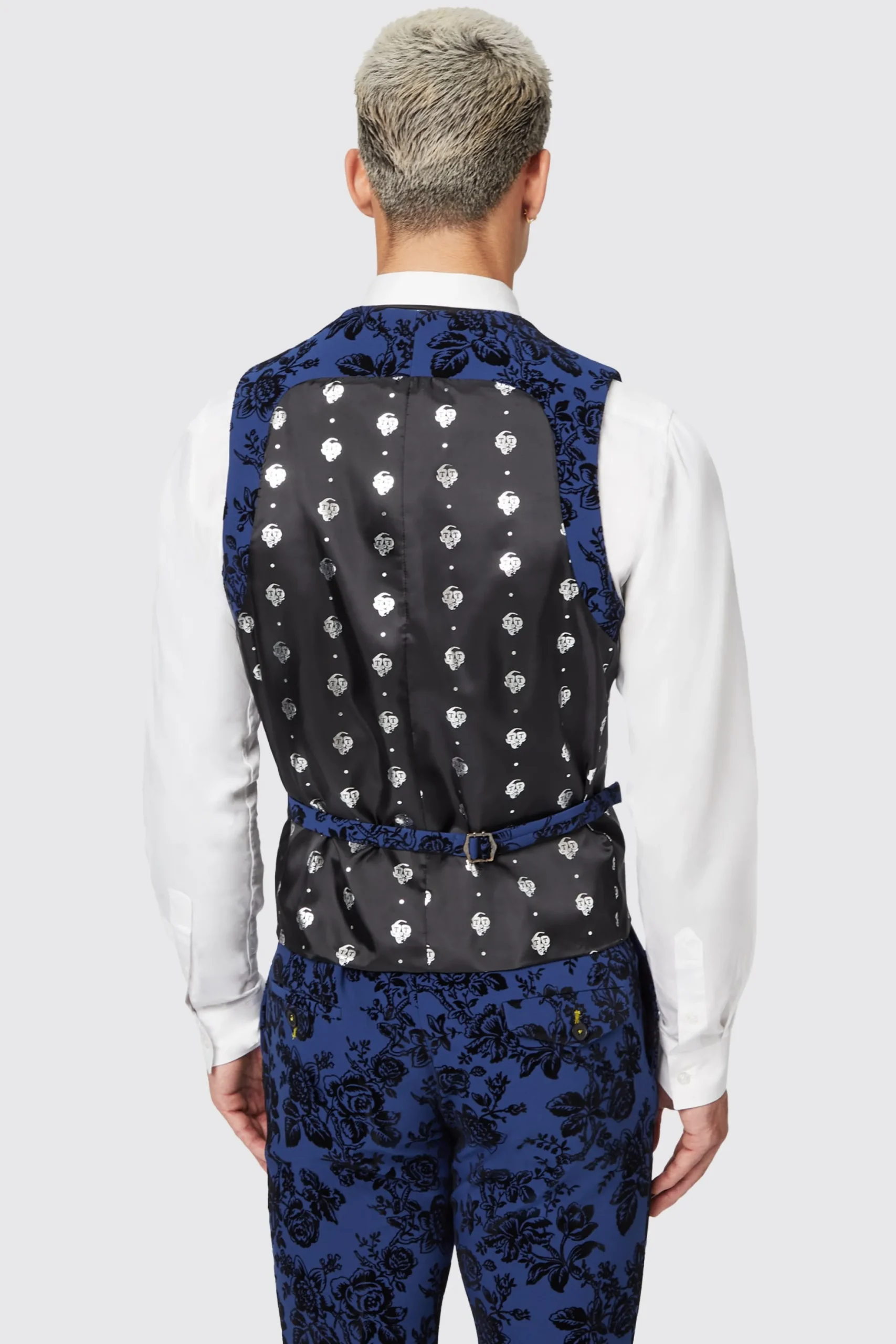 Twisted Tailor Jackalope Blue Suit With Floral Flocking | Style·Floral Suits | Style·3 Piece Suits