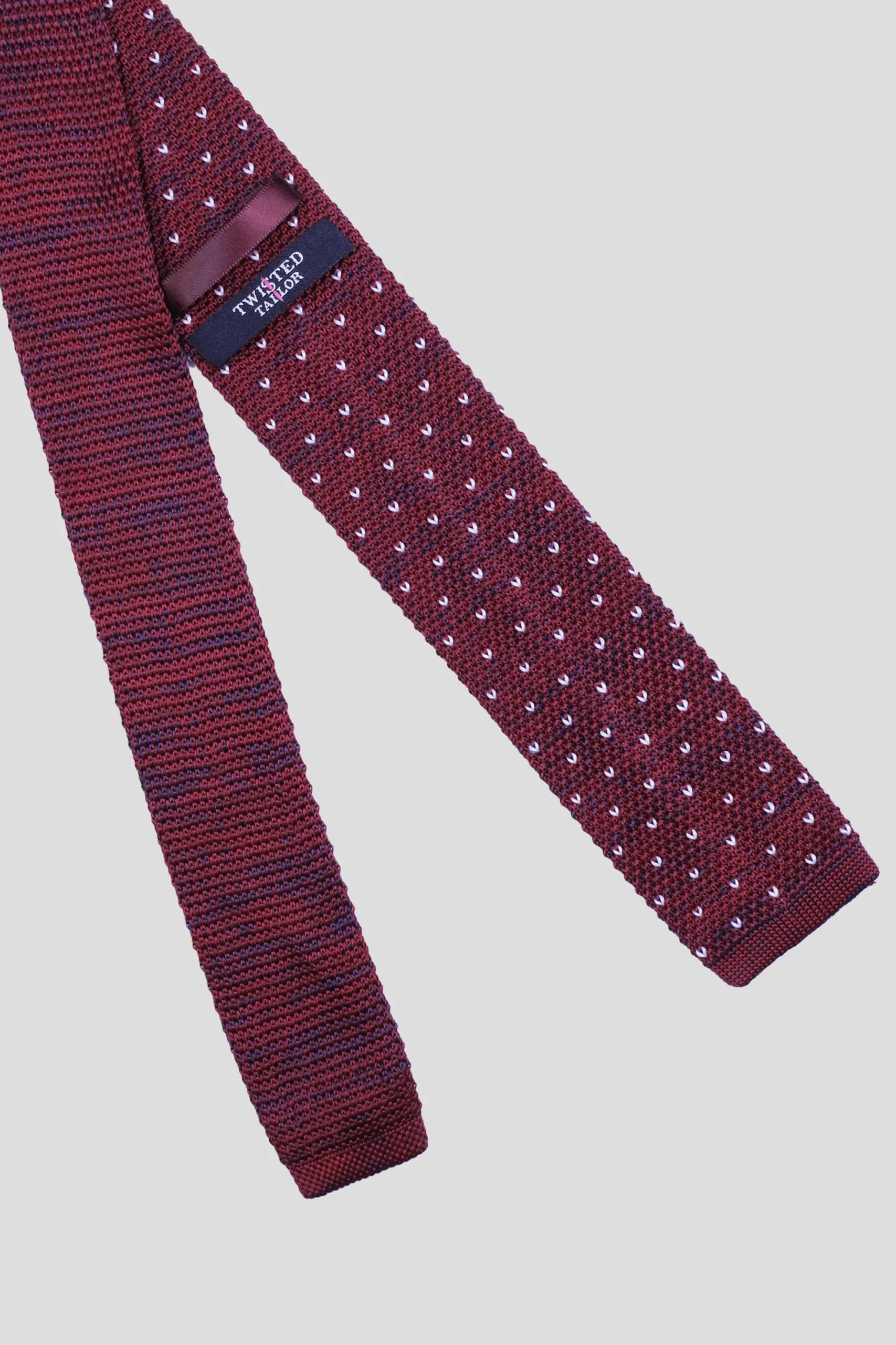 Twisted Tailor Jagger Tie Burgundy Spot | Suit Accessories·Ties