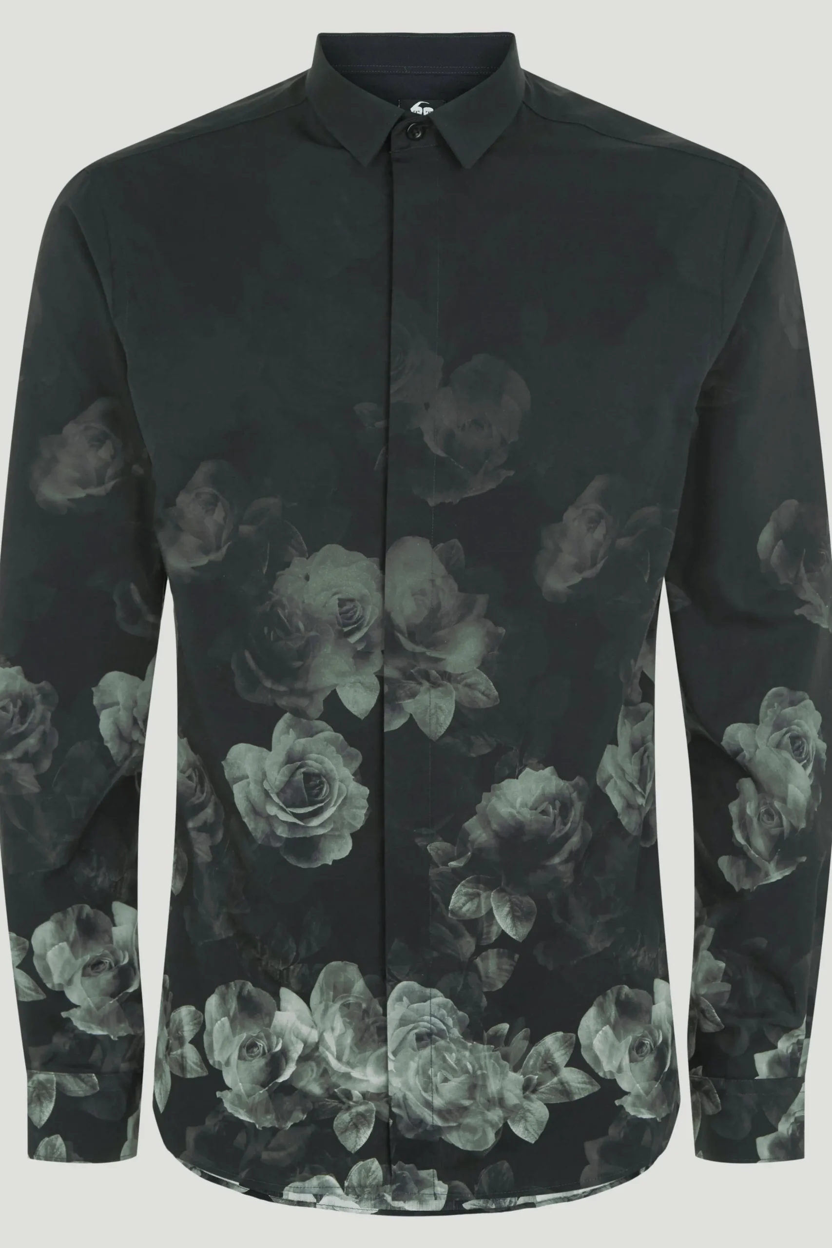 Twisted Tailor Kember Slim Fit Black Floral Shirt | Style·Patterned Shirts | Occasion·Formal Shirts