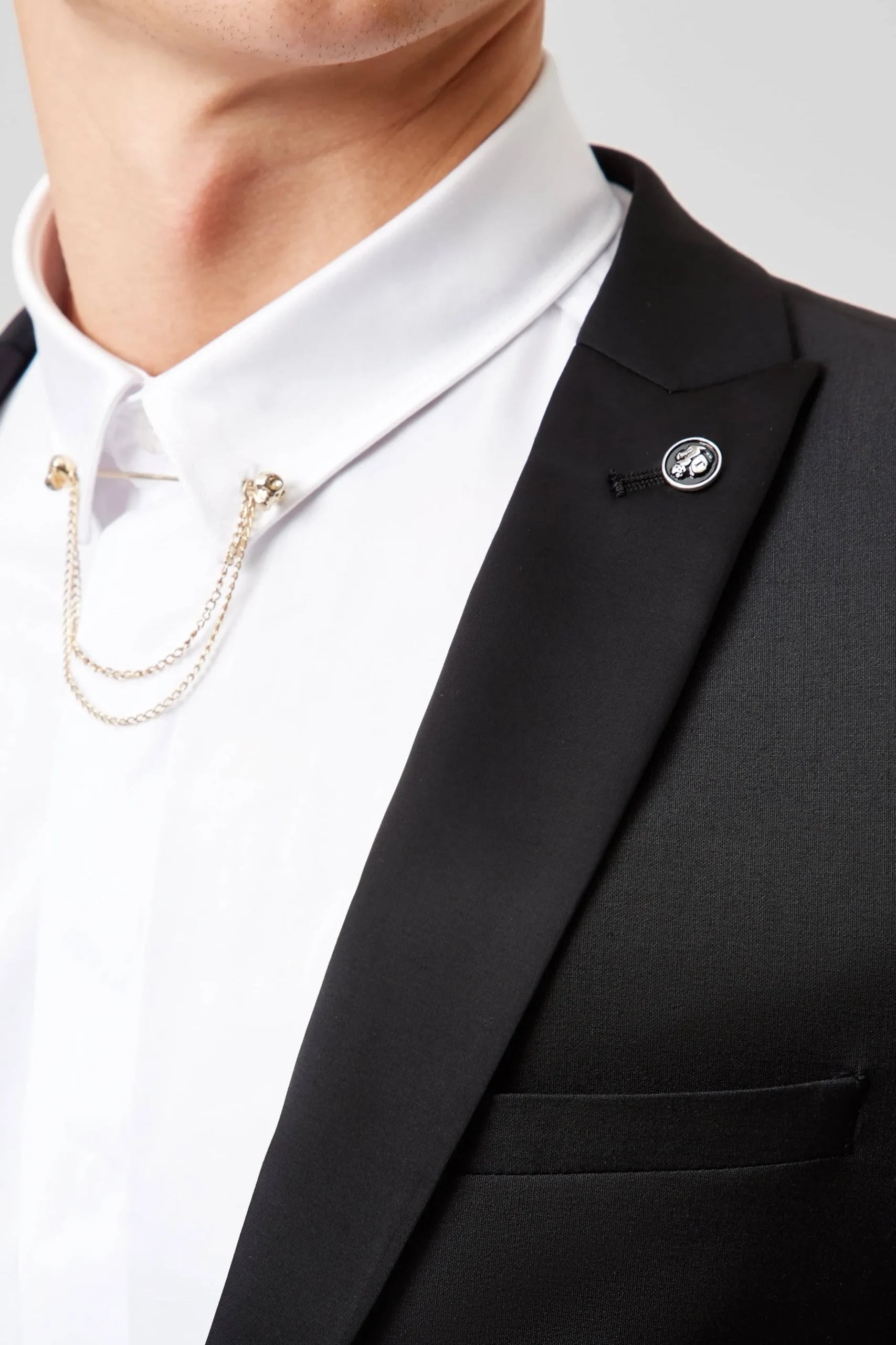 Twisted Tailor Kingdon Skinny Fit Black Dinner Suit | Style·Plain Suits | Style·3 Piece Suits